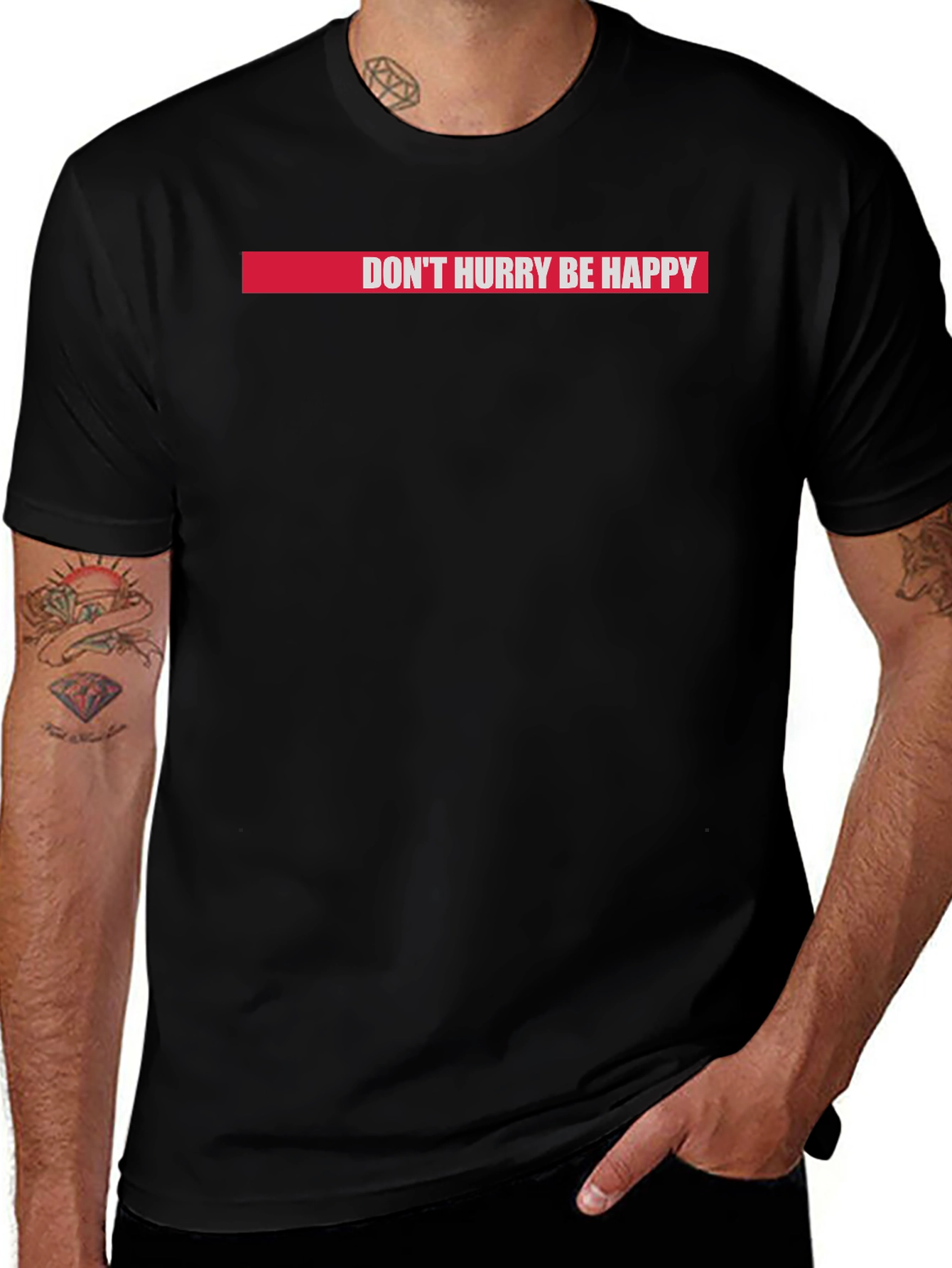 Dont Hurry Be Happy Graphic T-Shirt - Relaxed Fit