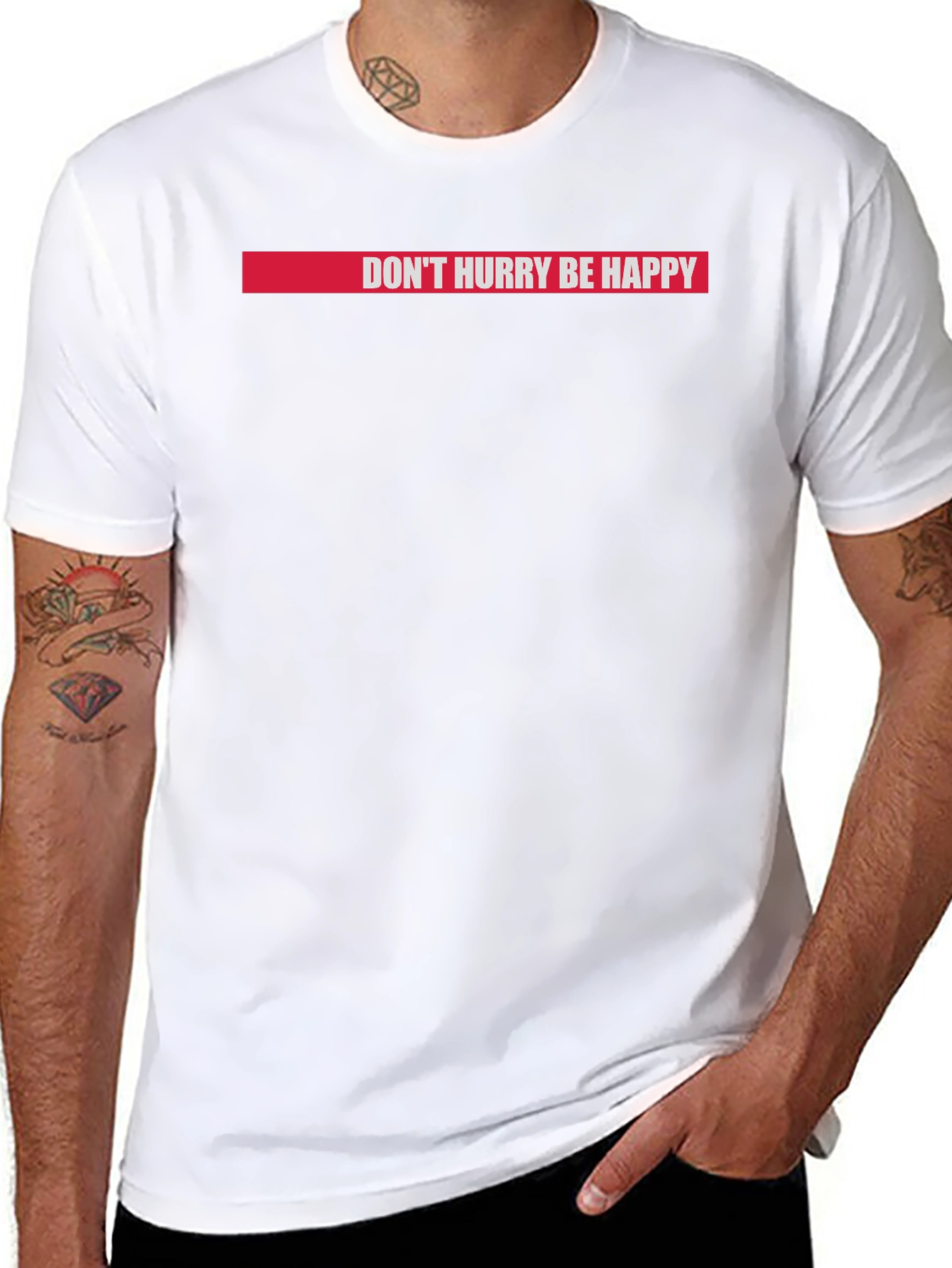 Dont Hurry Be Happy Graphic T-Shirt - Relaxed Fit