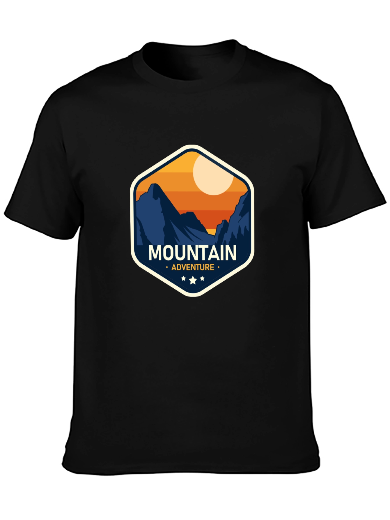 Mountain Adventure Graphic Tee - Black