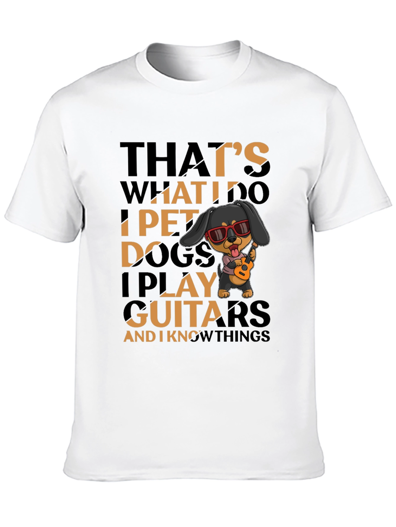 Pet Dogs and Play Guitars Graphic Tee