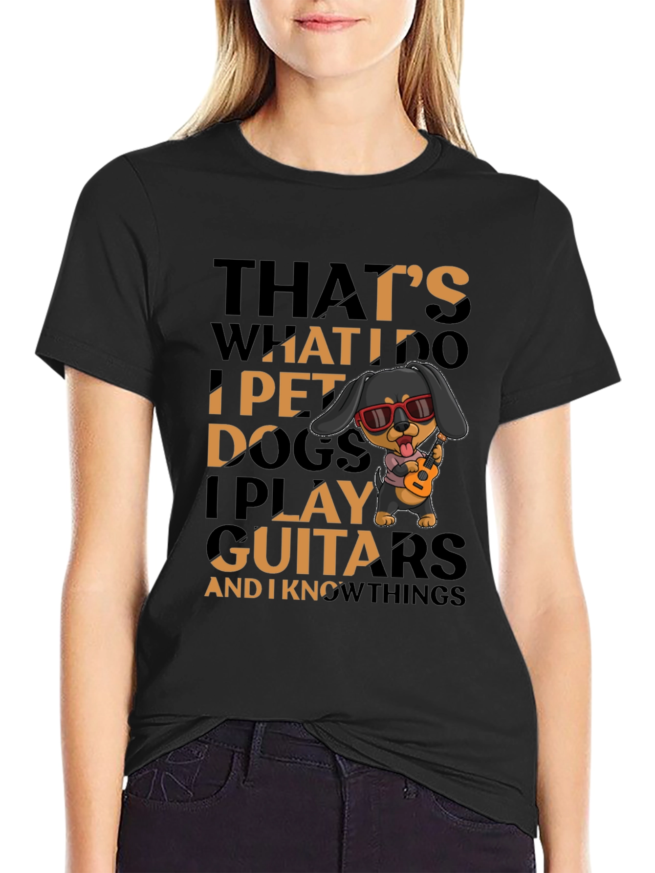 Pet Dogs and Play Guitars Graphic Tee
