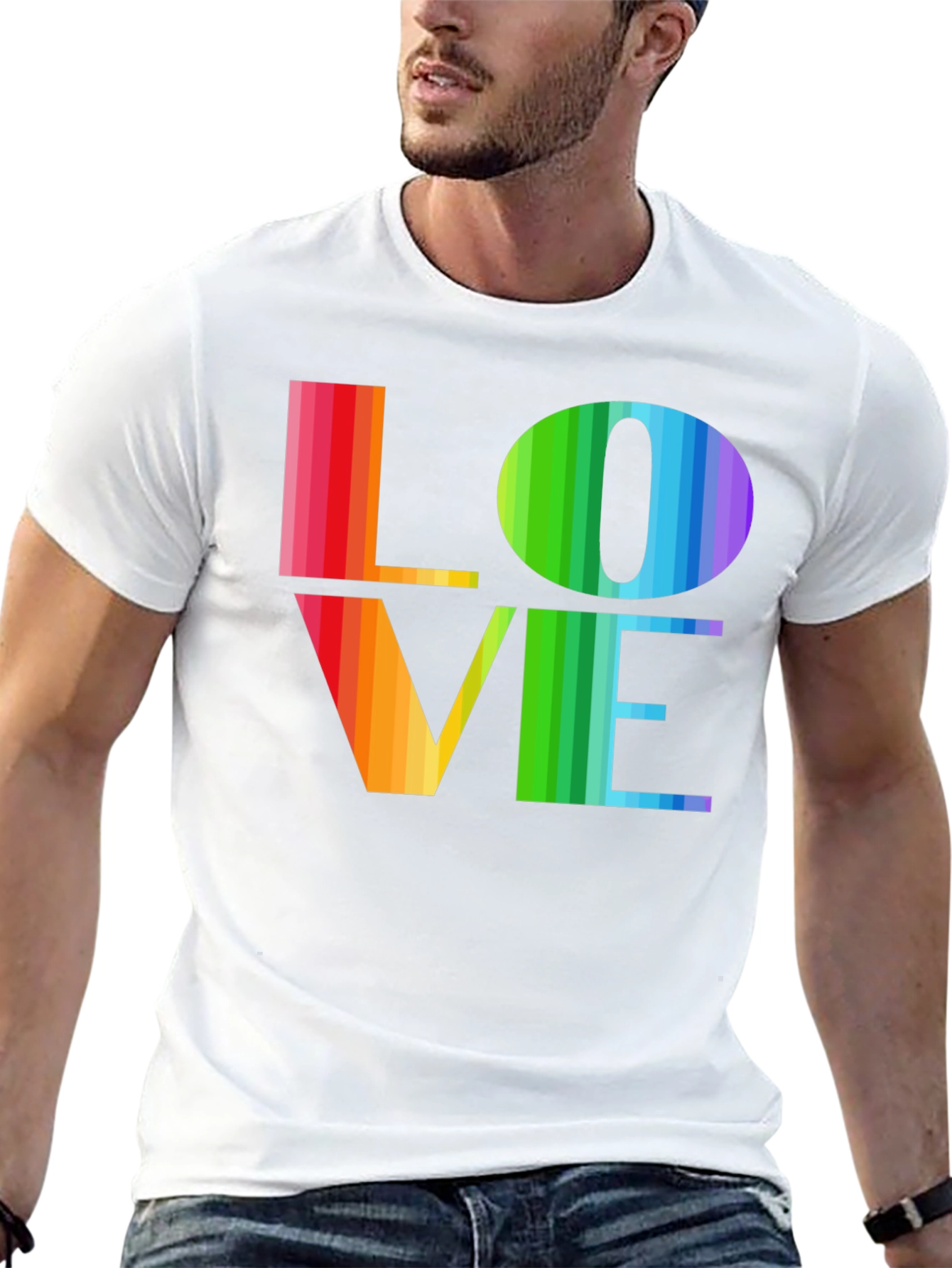 Rainbow LOVE Graphic Tee - Pride LGBTQ+ T-Shirt
