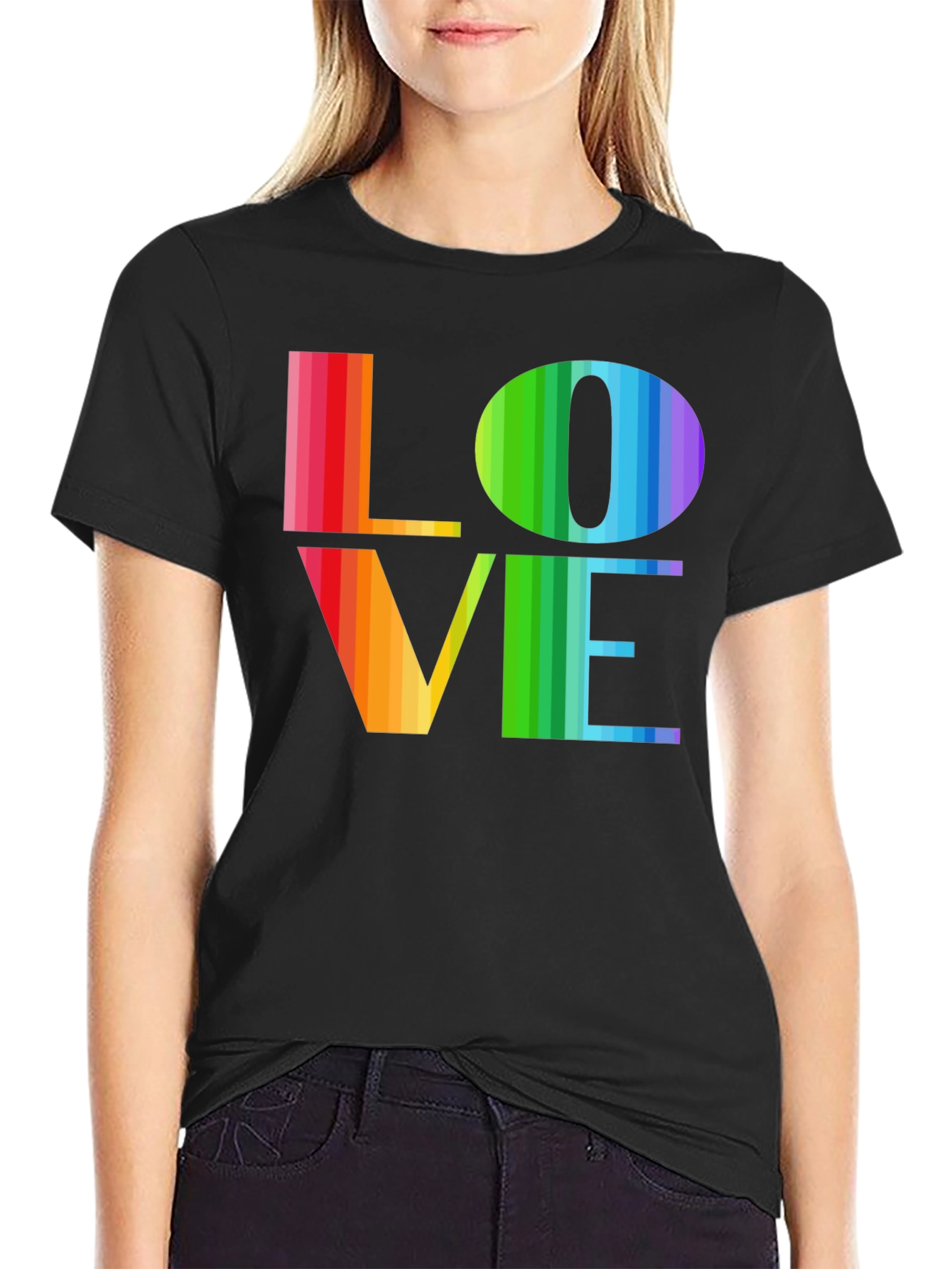 Rainbow LOVE Graphic Tee - Pride LGBTQ+ T-Shirt