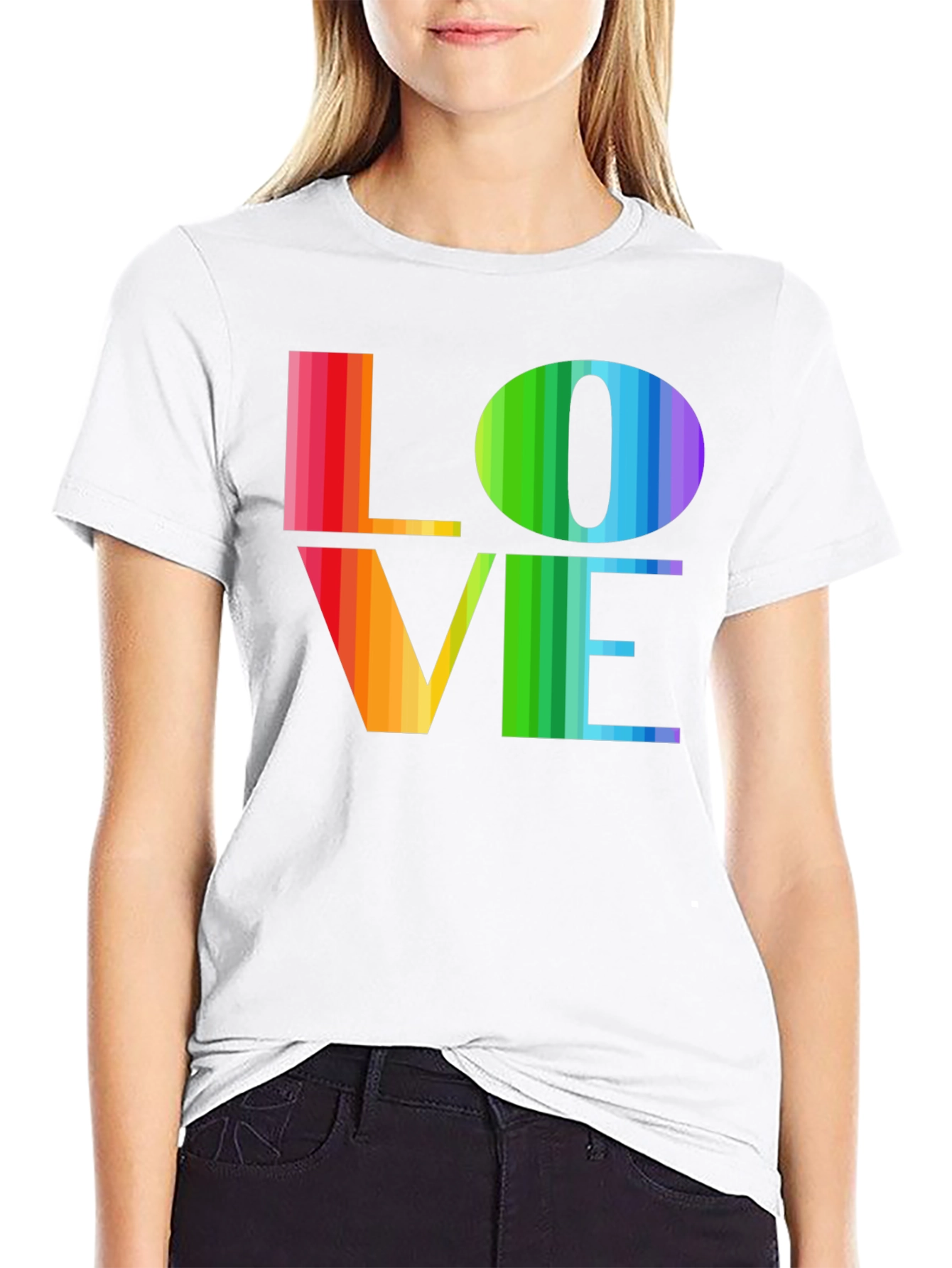 Rainbow LOVE Graphic Tee - Pride LGBTQ+ T-Shirt