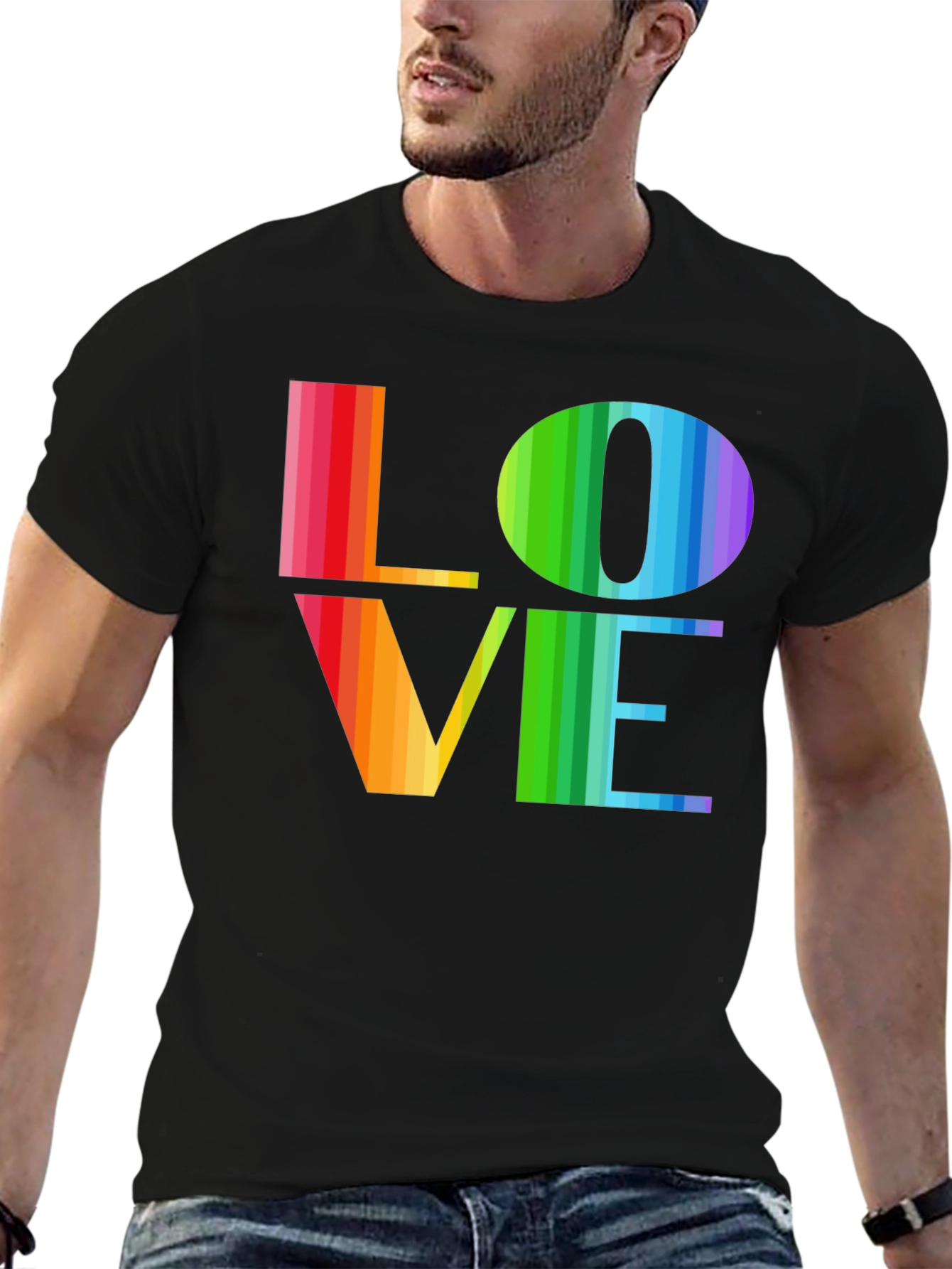 Rainbow LOVE Graphic Tee - Pride LGBTQ+ T-Shirt