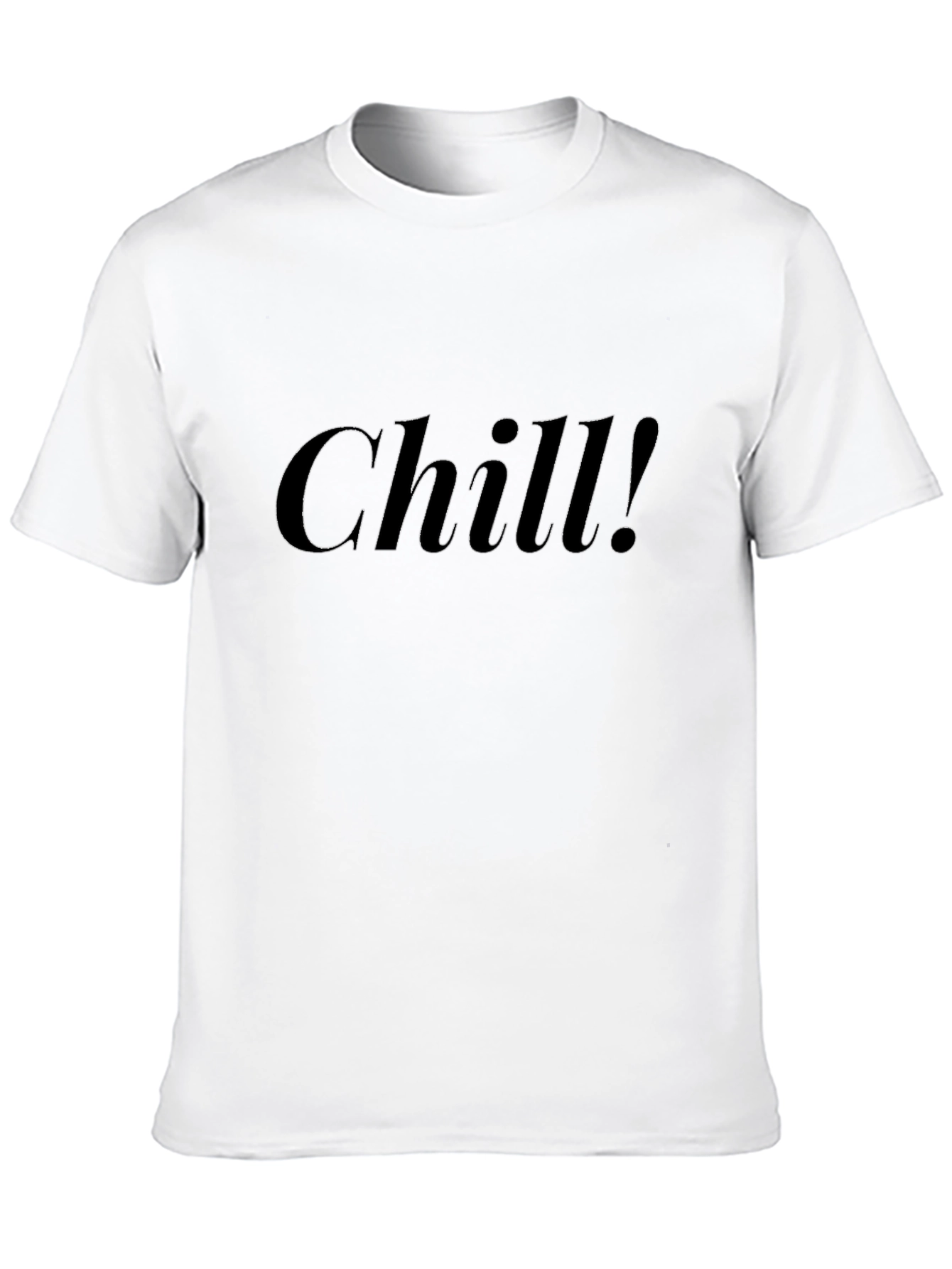 Chill! Black Casual T-Shirt - Comfortable Fashion