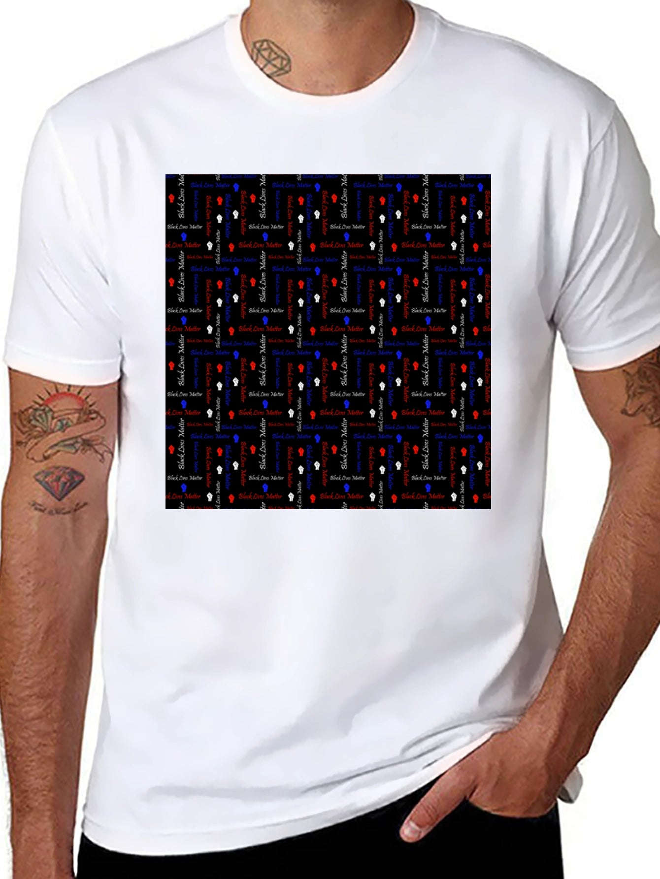 BLM Black Pattern Tee