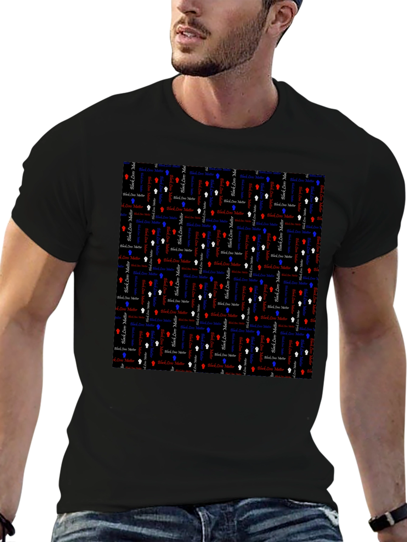 BLM Black Pattern Tee