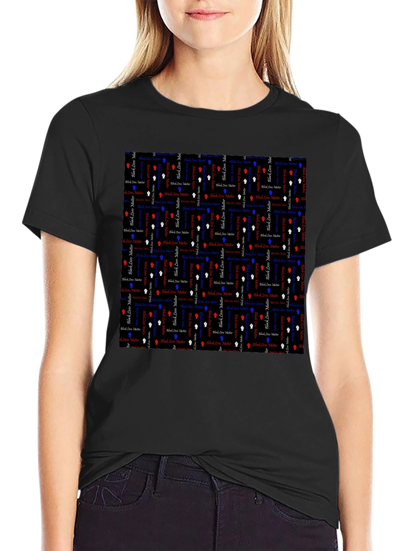 BLM Black Pattern Tee