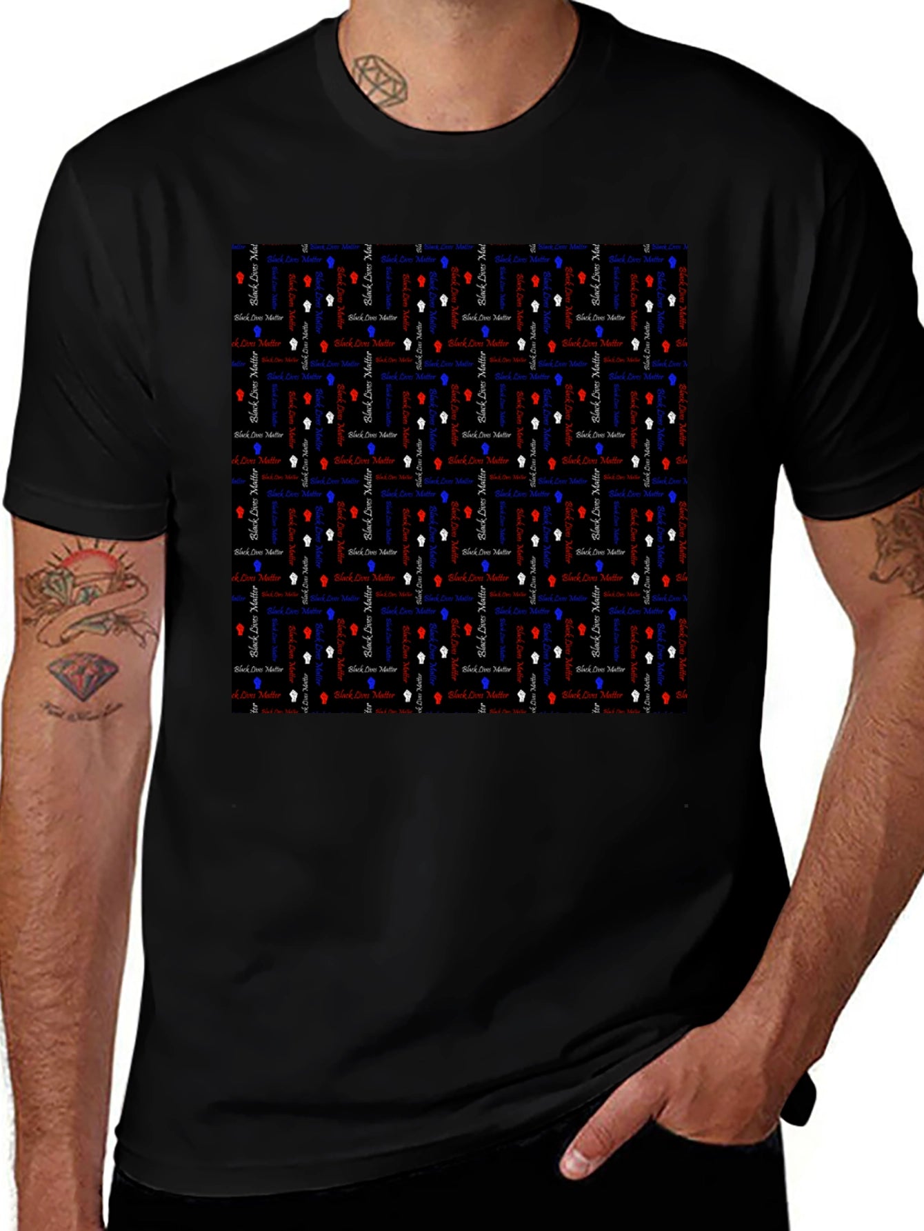 BLM Black Pattern Tee