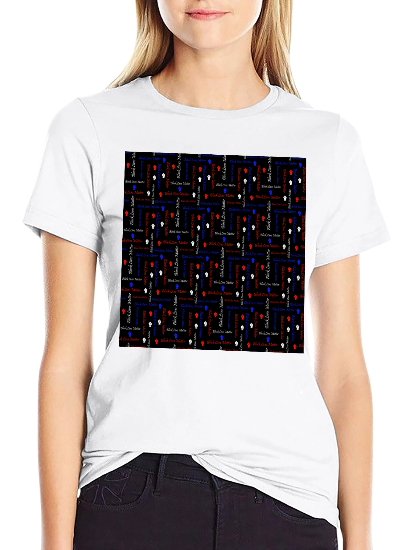 BLM Black Pattern Tee