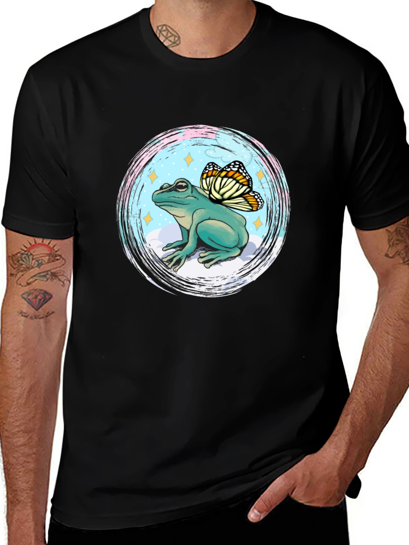 Frog with Butterfly Wings Graphic Tee