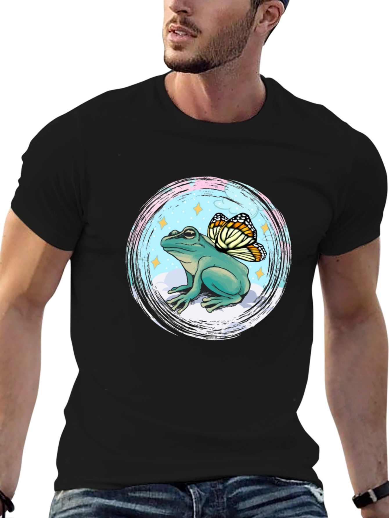 Frog with Butterfly Wings Graphic Tee