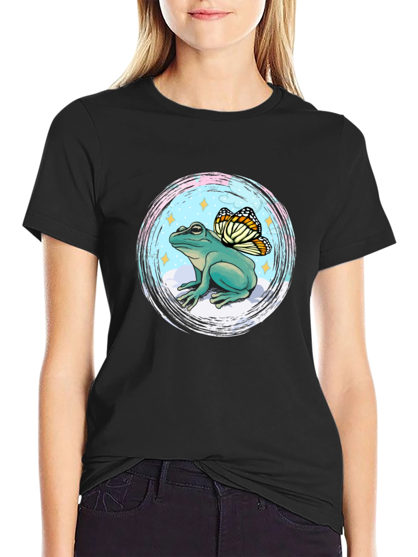 Frog with Butterfly Wings Graphic Tee