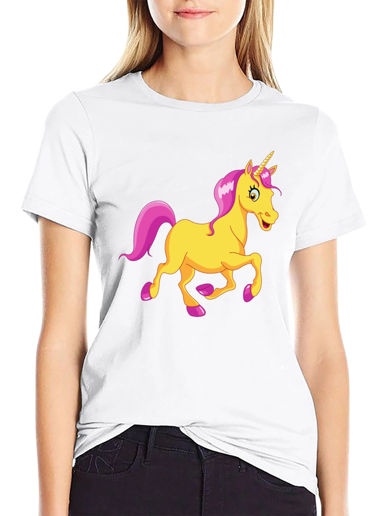Unicorn Graphic Black T-Shirt