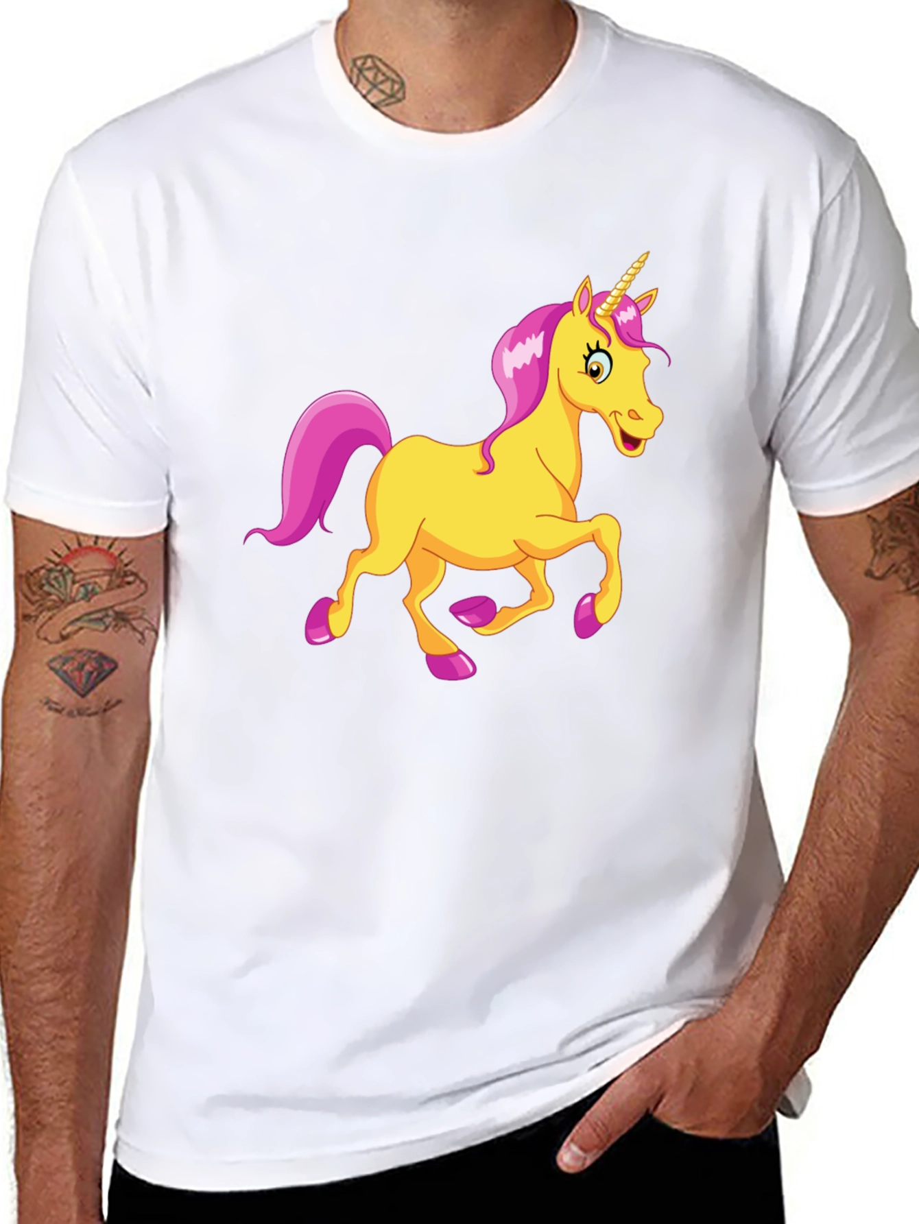 Unicorn Graphic Black T-Shirt