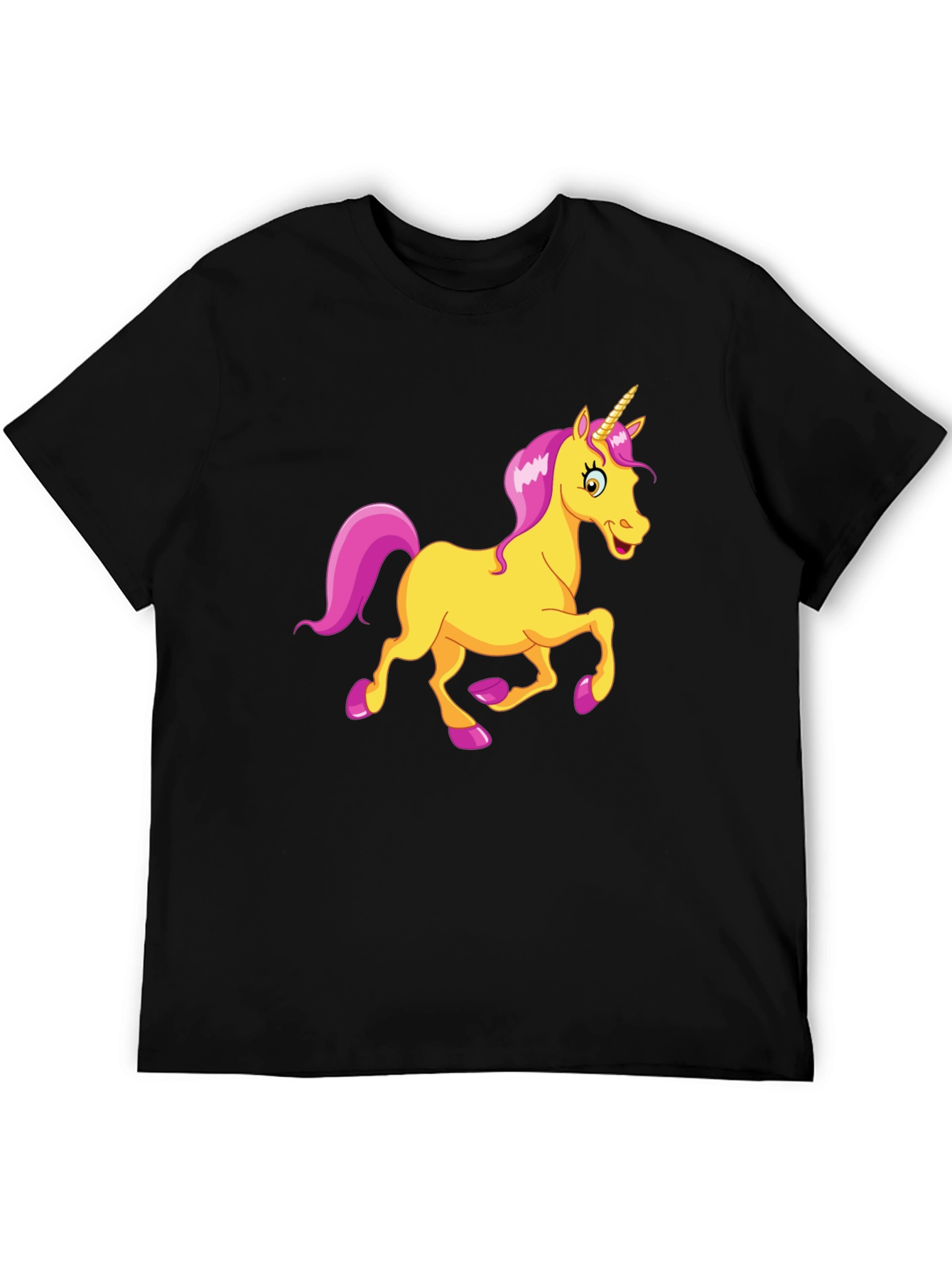 Unicorn Graphic Black T-Shirt