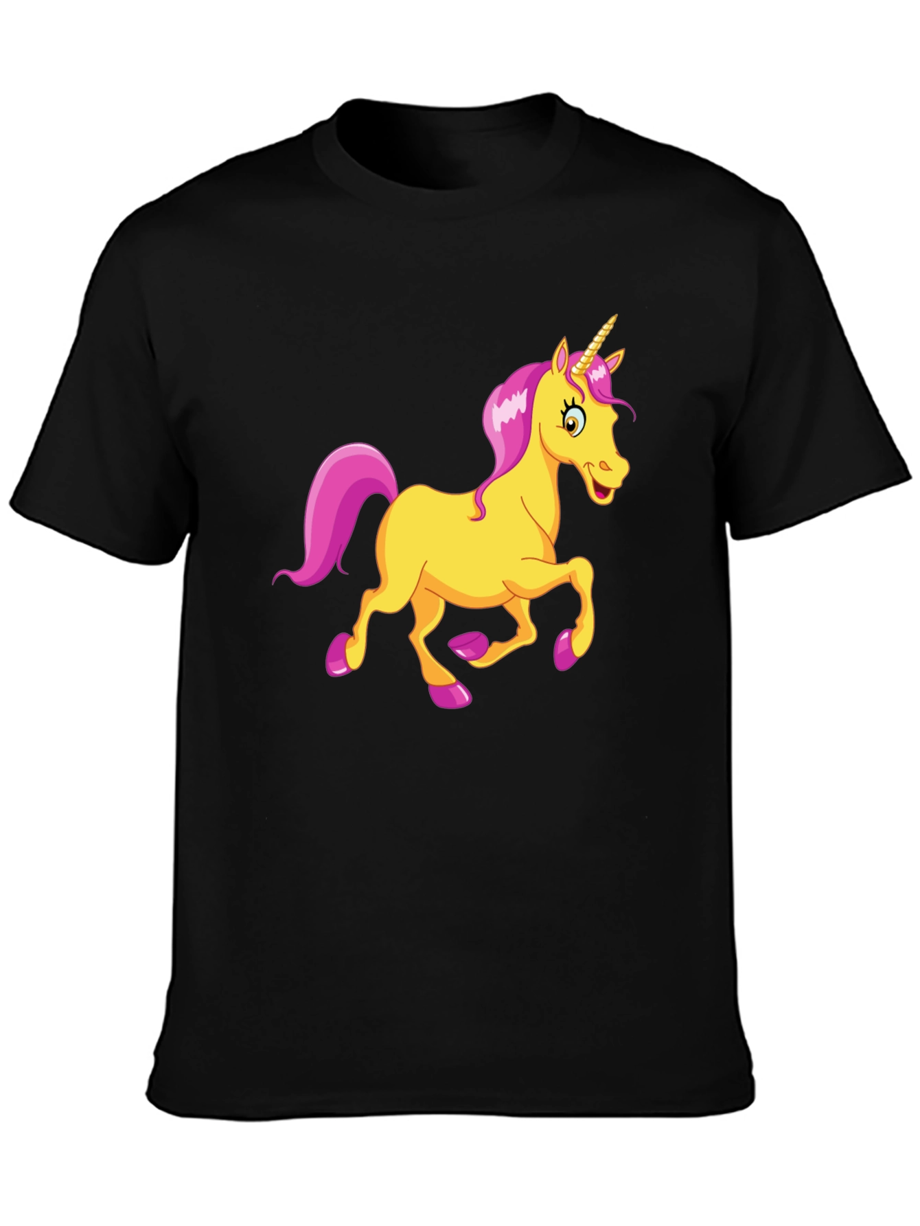 Unicorn Graphic Black T-Shirt
