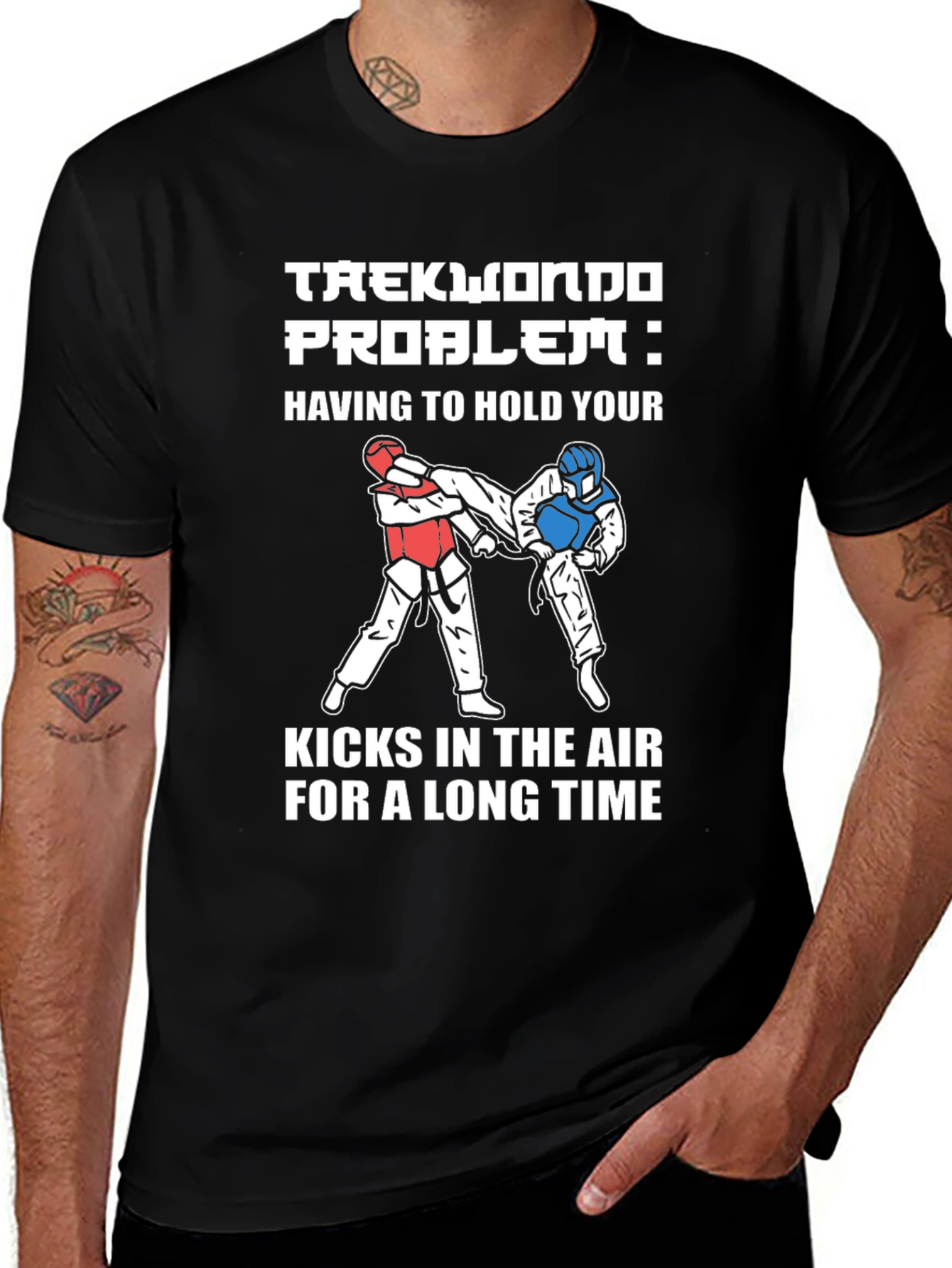 Taekwondo Problem Graphic Tee - Martial Arts Kick T-Shirt