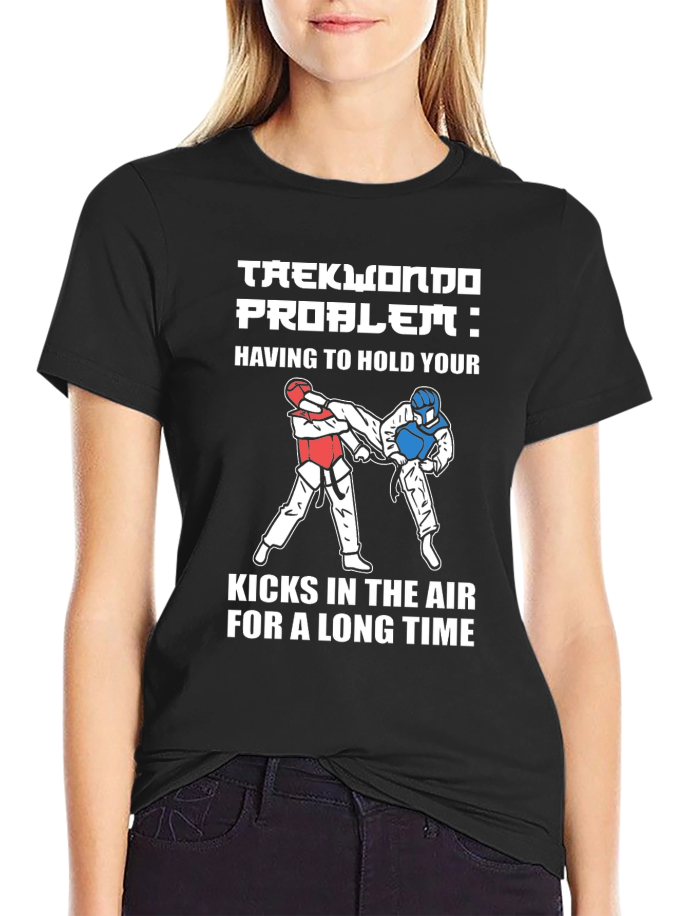 Taekwondo Problem Graphic Tee - Martial Arts Kick T-Shirt