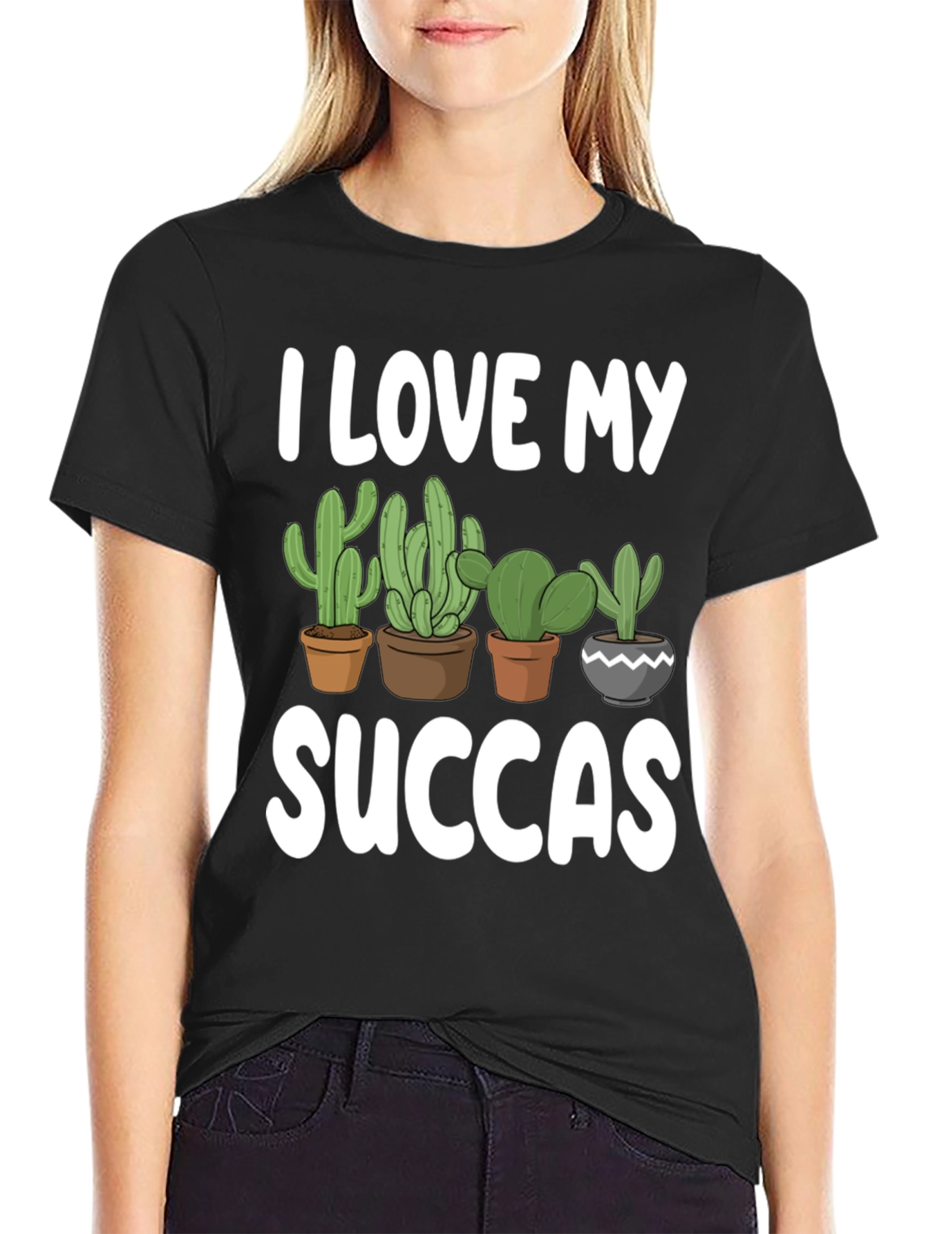 I Love My Succas T-Shirt - Cactus Lover Tee
