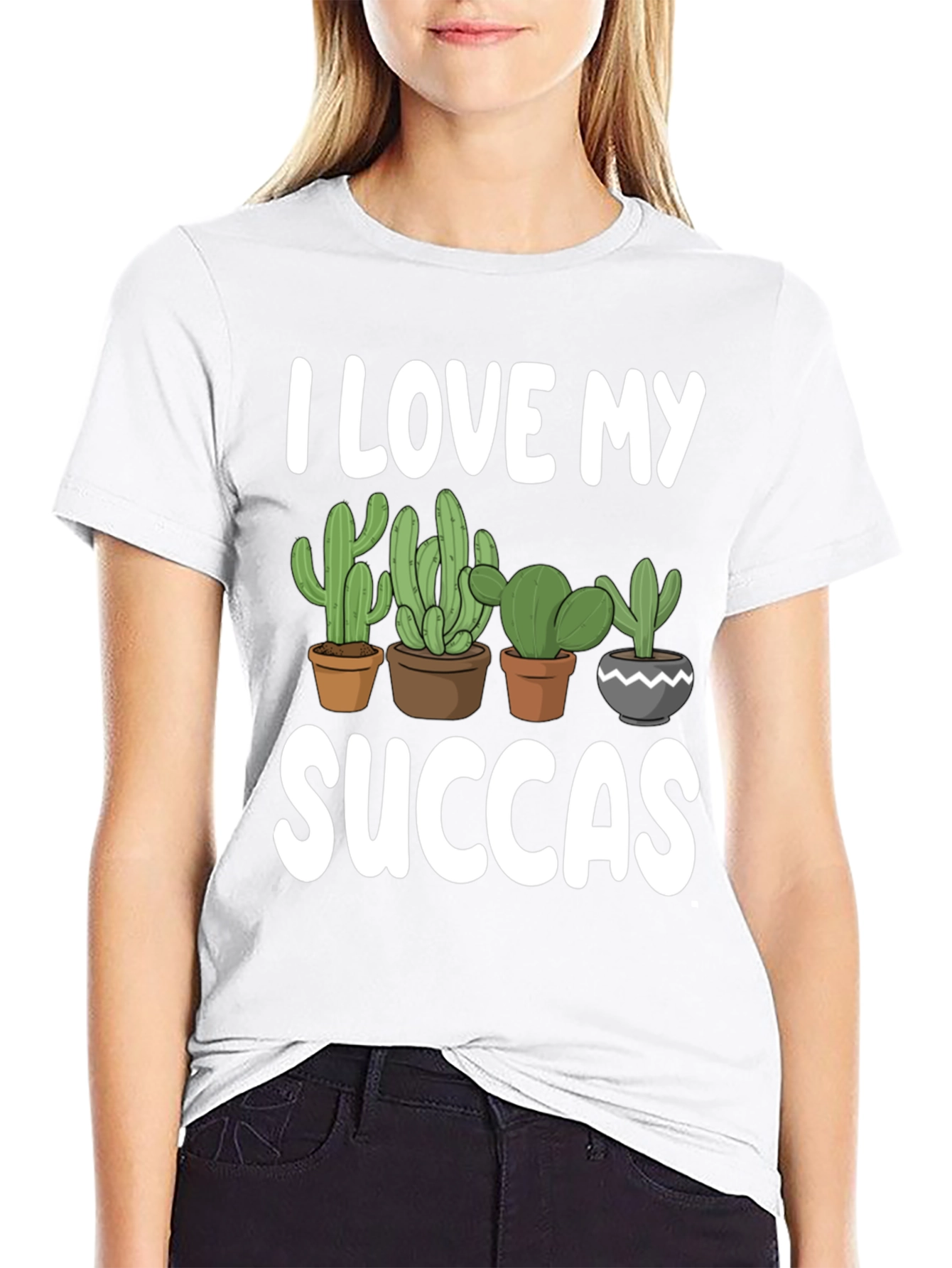 I Love My Succas T-Shirt - Cactus Lover Tee
