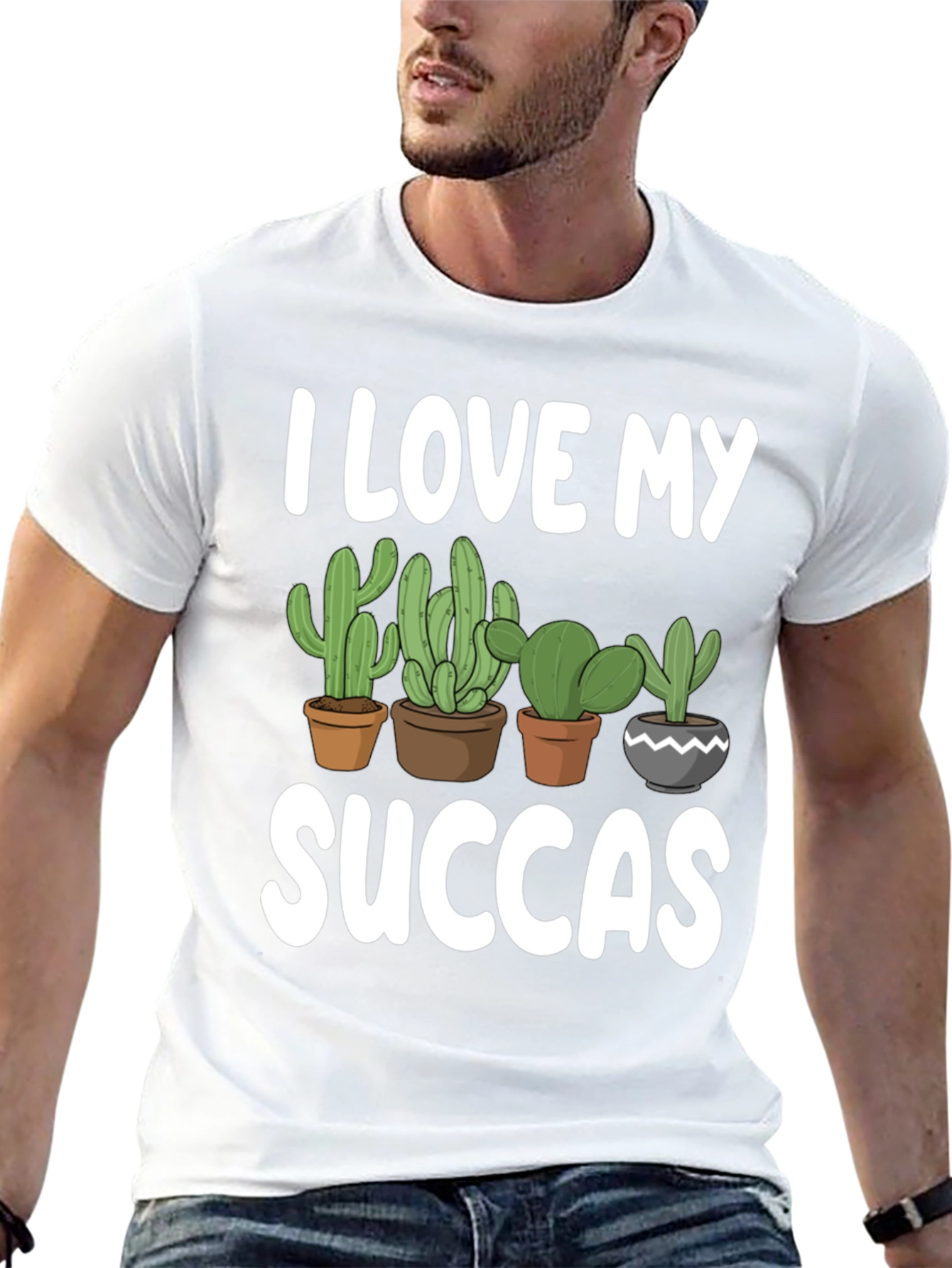 I Love My Succas T-Shirt - Cactus Lover Tee