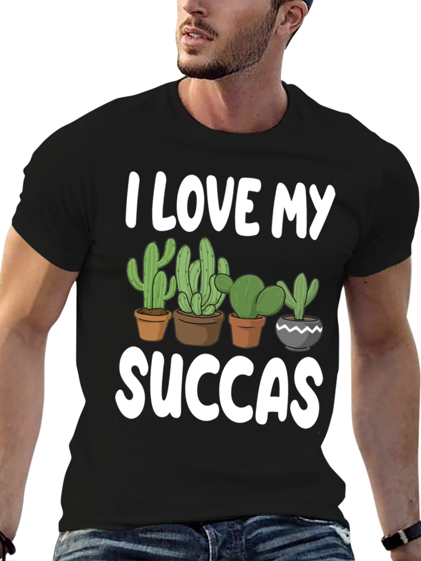 I Love My Succas T-Shirt - Cactus Lover Tee