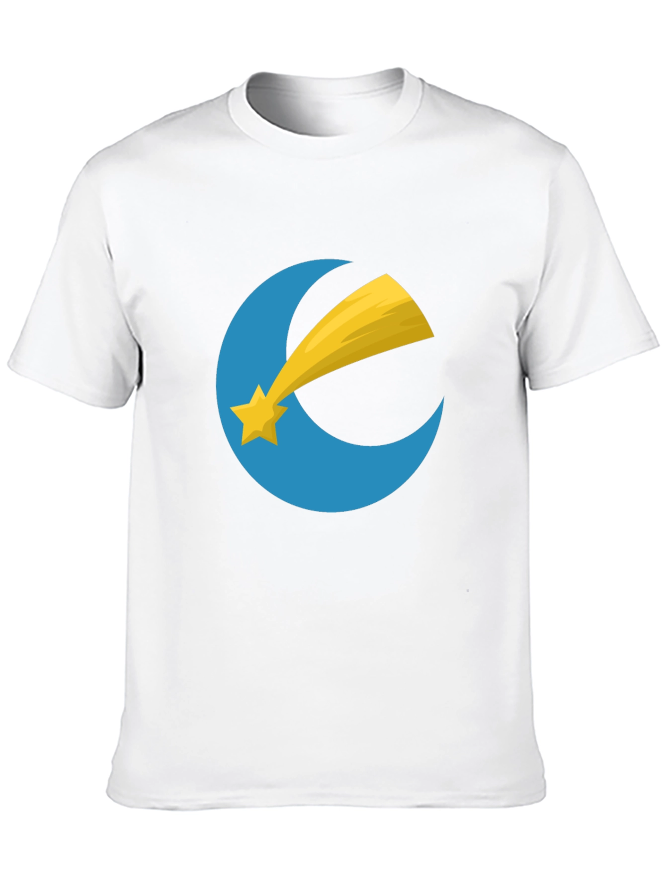Stylish Black T-Shirt with Moon and Star Design