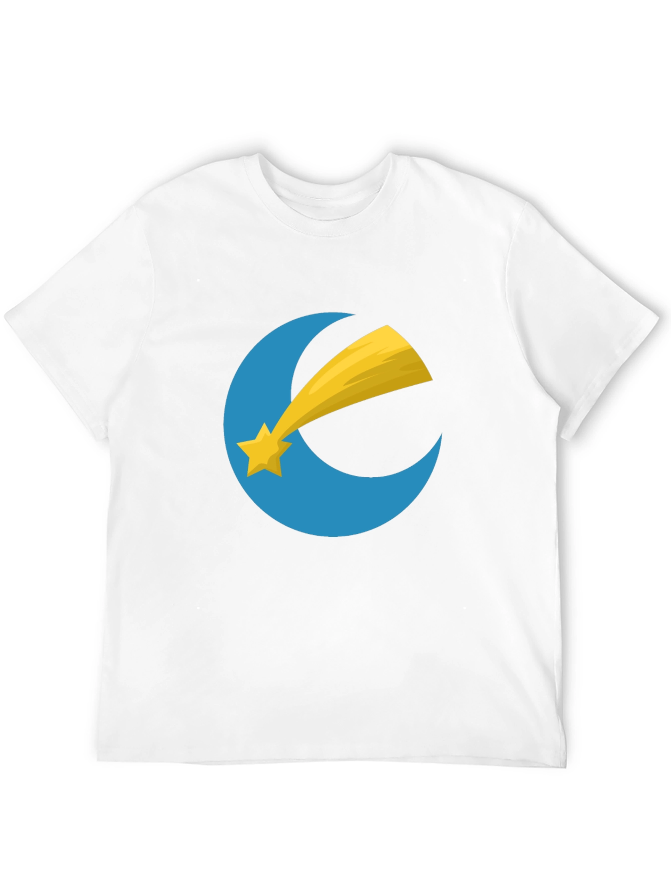 Stylish Black T-Shirt with Moon and Star Design
