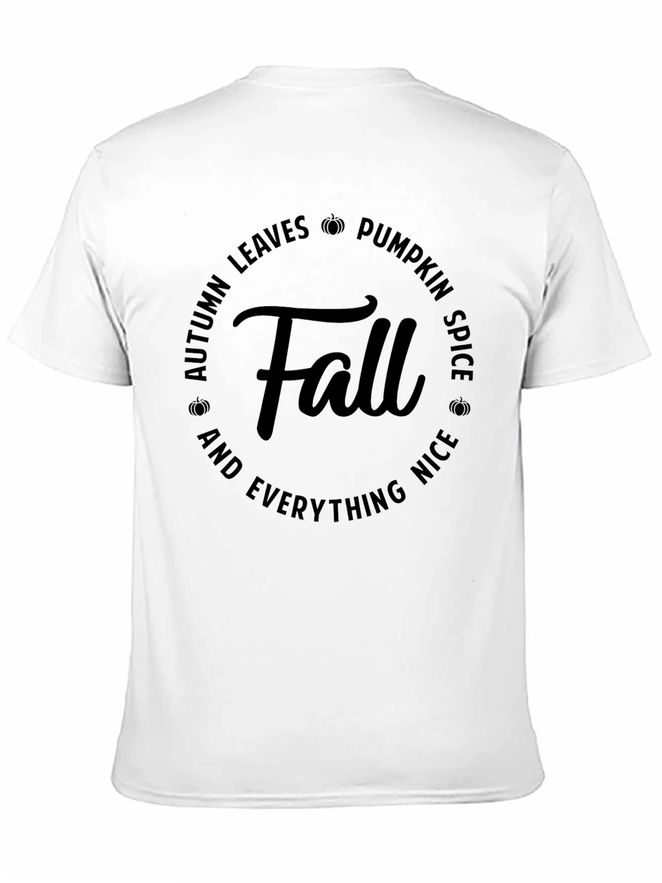 Fall T-Shirt: Autumn Leaves & Pumpkin Spice Design