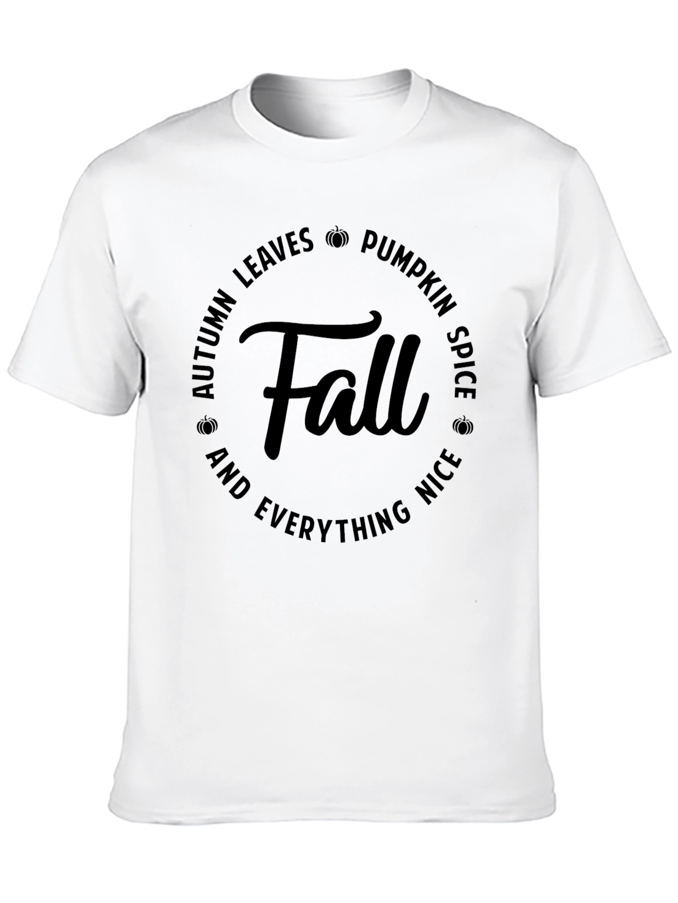 Fall T-Shirt: Autumn Leaves & Pumpkin Spice Design