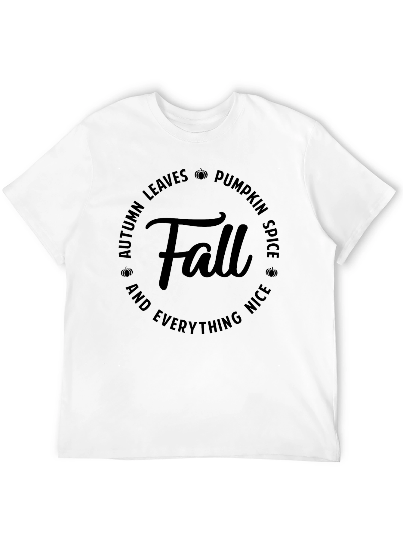 Fall T-Shirt: Autumn Leaves & Pumpkin Spice Design