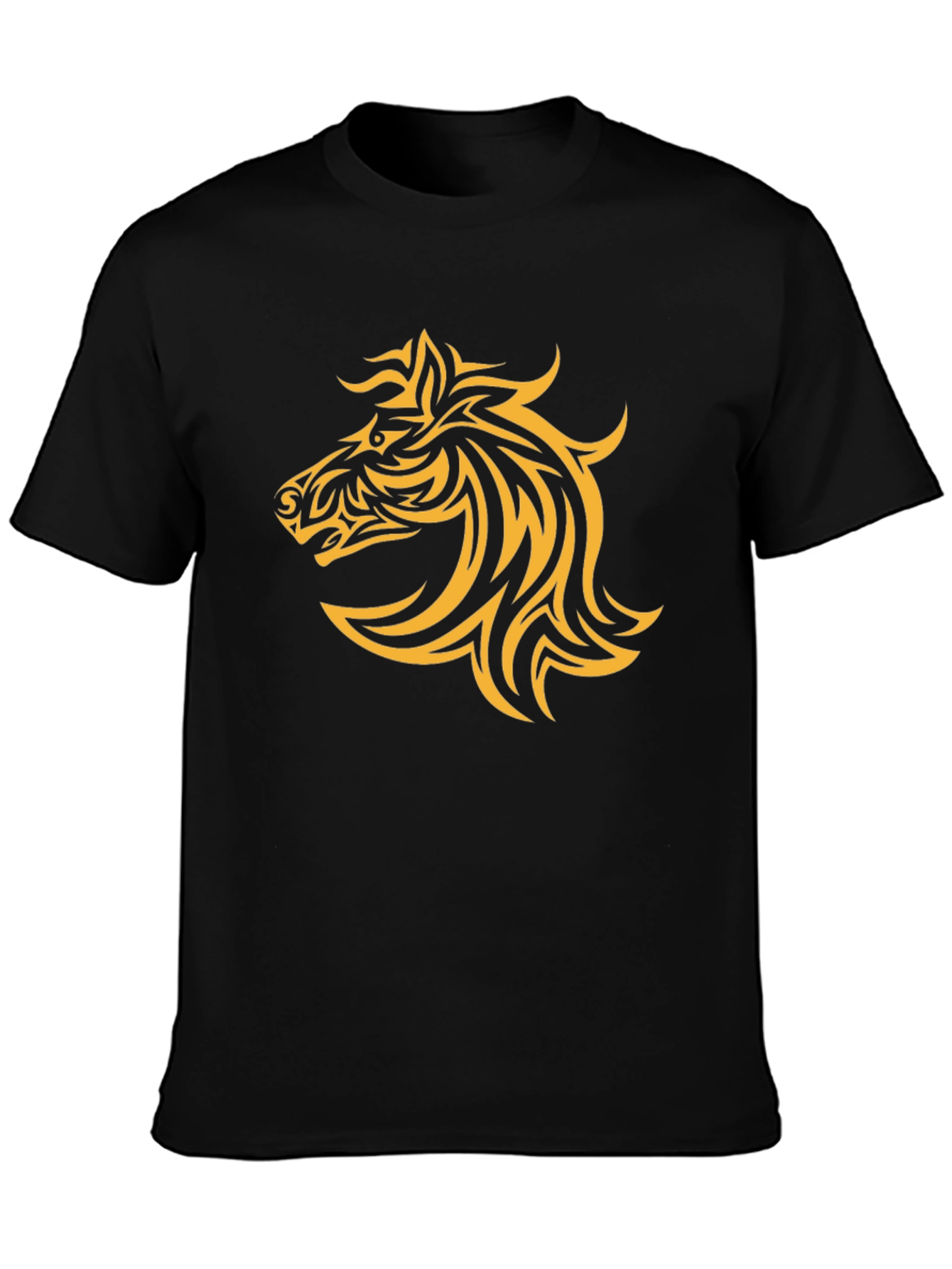 Tribal Horse Graphic Black T-Shirt
