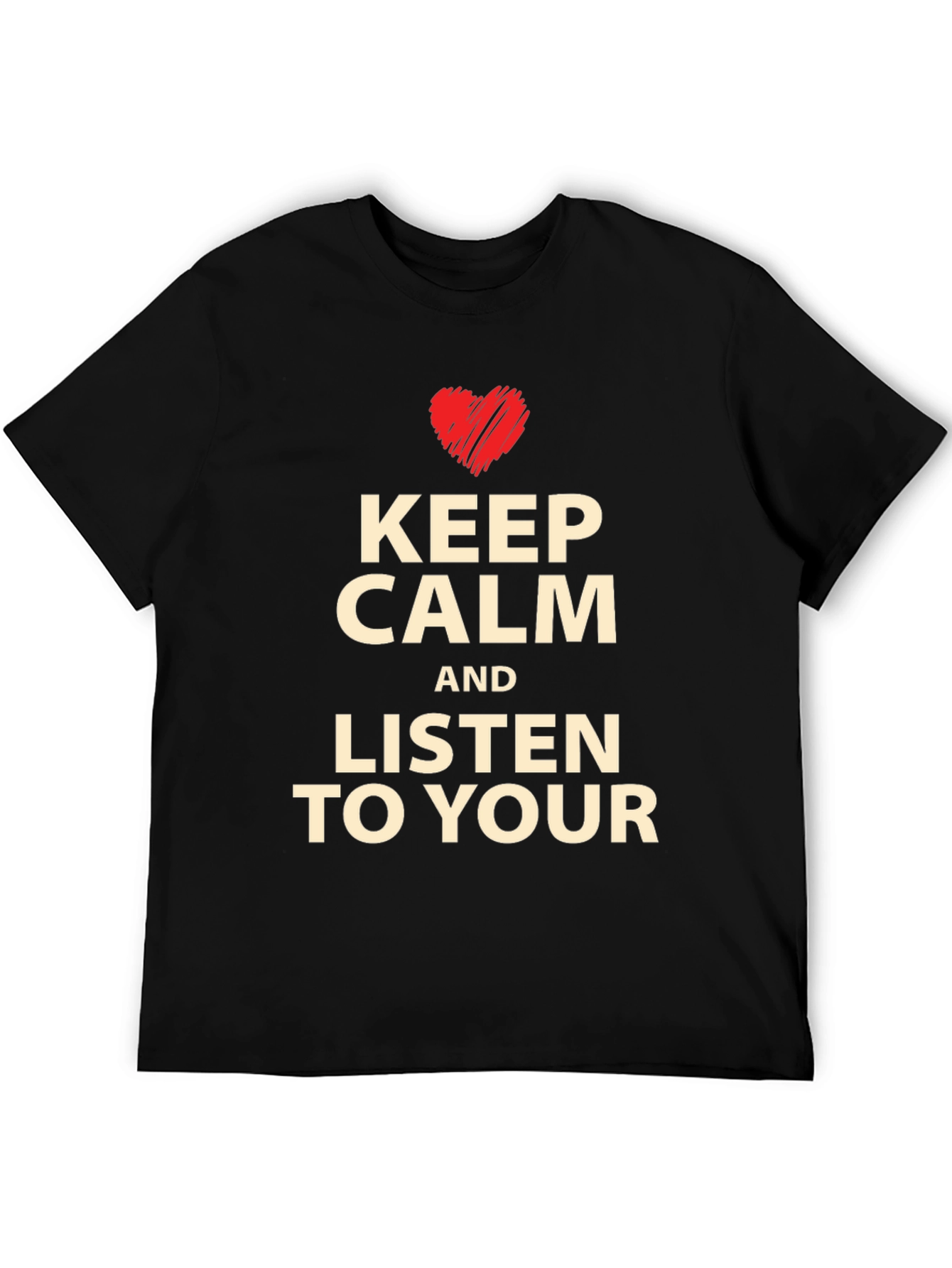 Keep Calm T-Shirt - Heart Graphic Tee