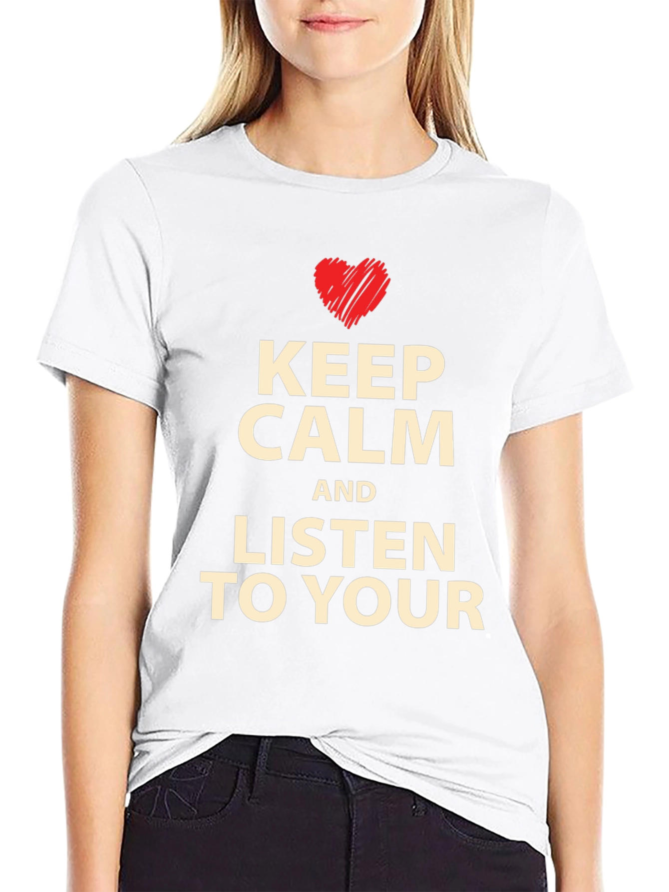 Keep Calm T-Shirt - Heart Graphic Tee