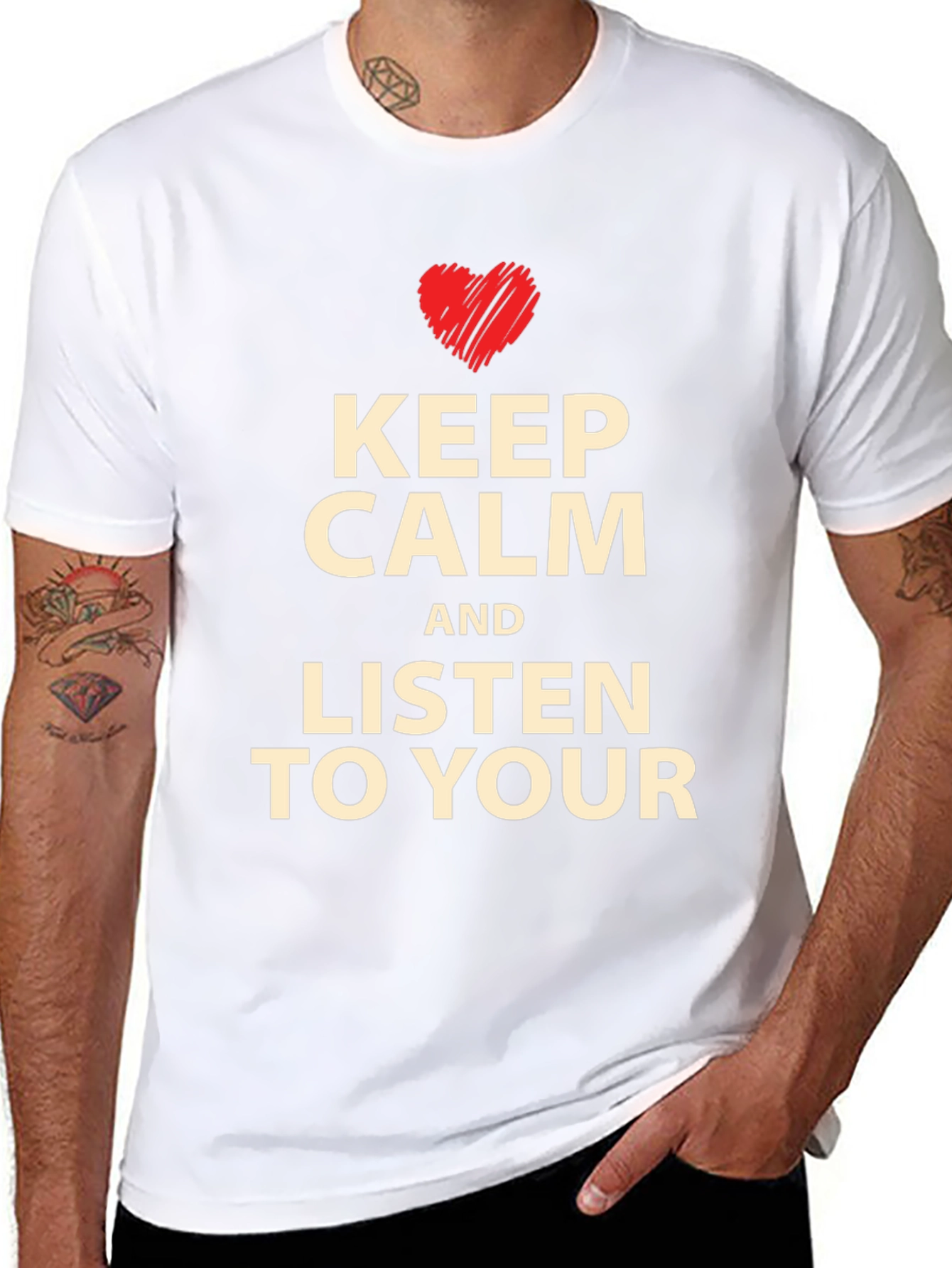 Keep Calm T-Shirt - Heart Graphic Tee