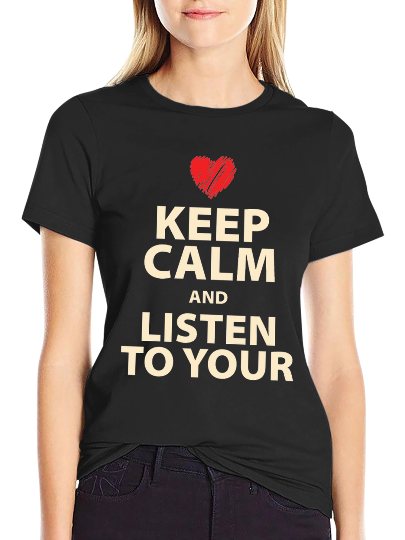 Keep Calm T-Shirt - Heart Graphic Tee