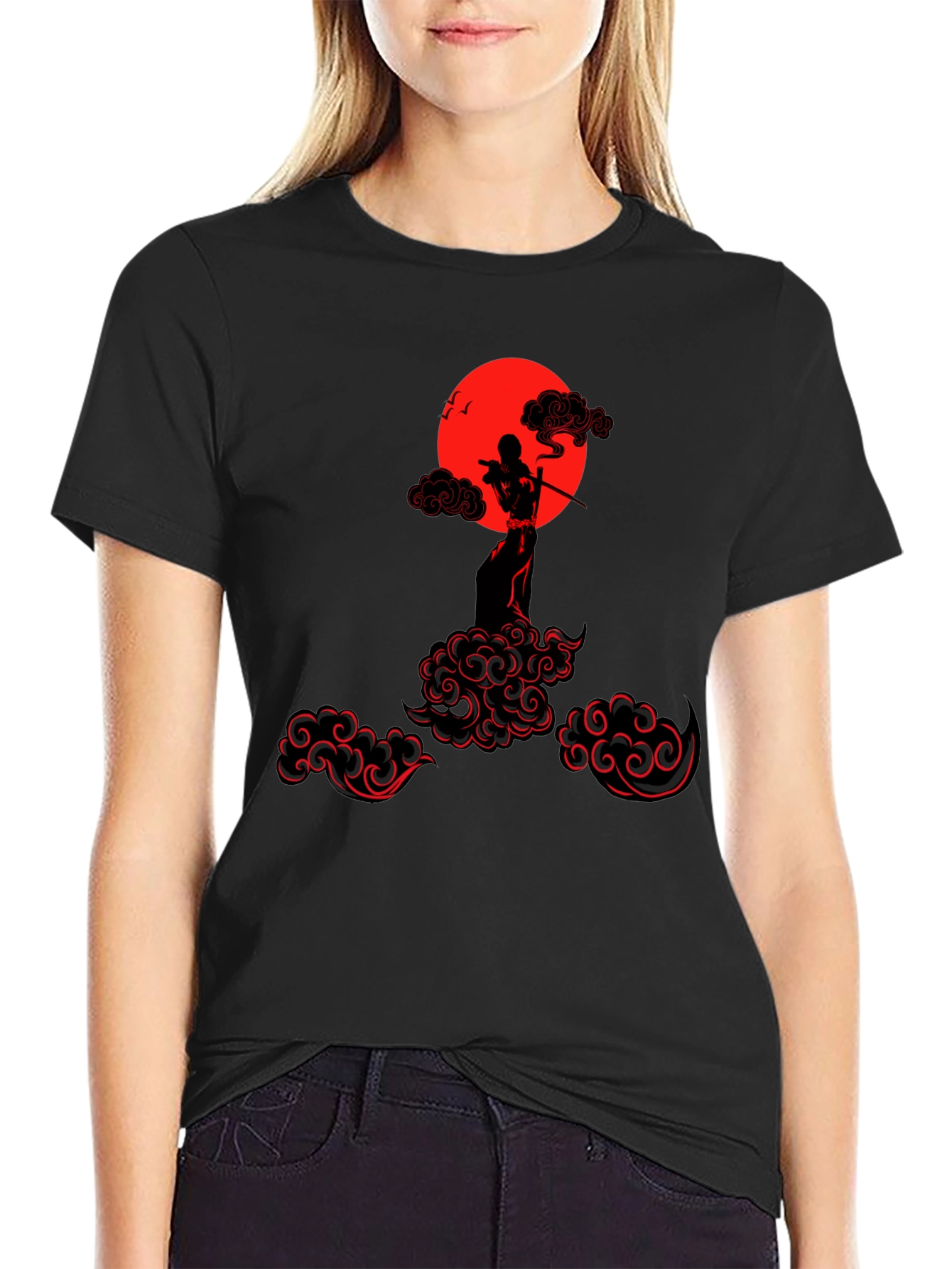 Samurai Silhouette Graphic Tee
