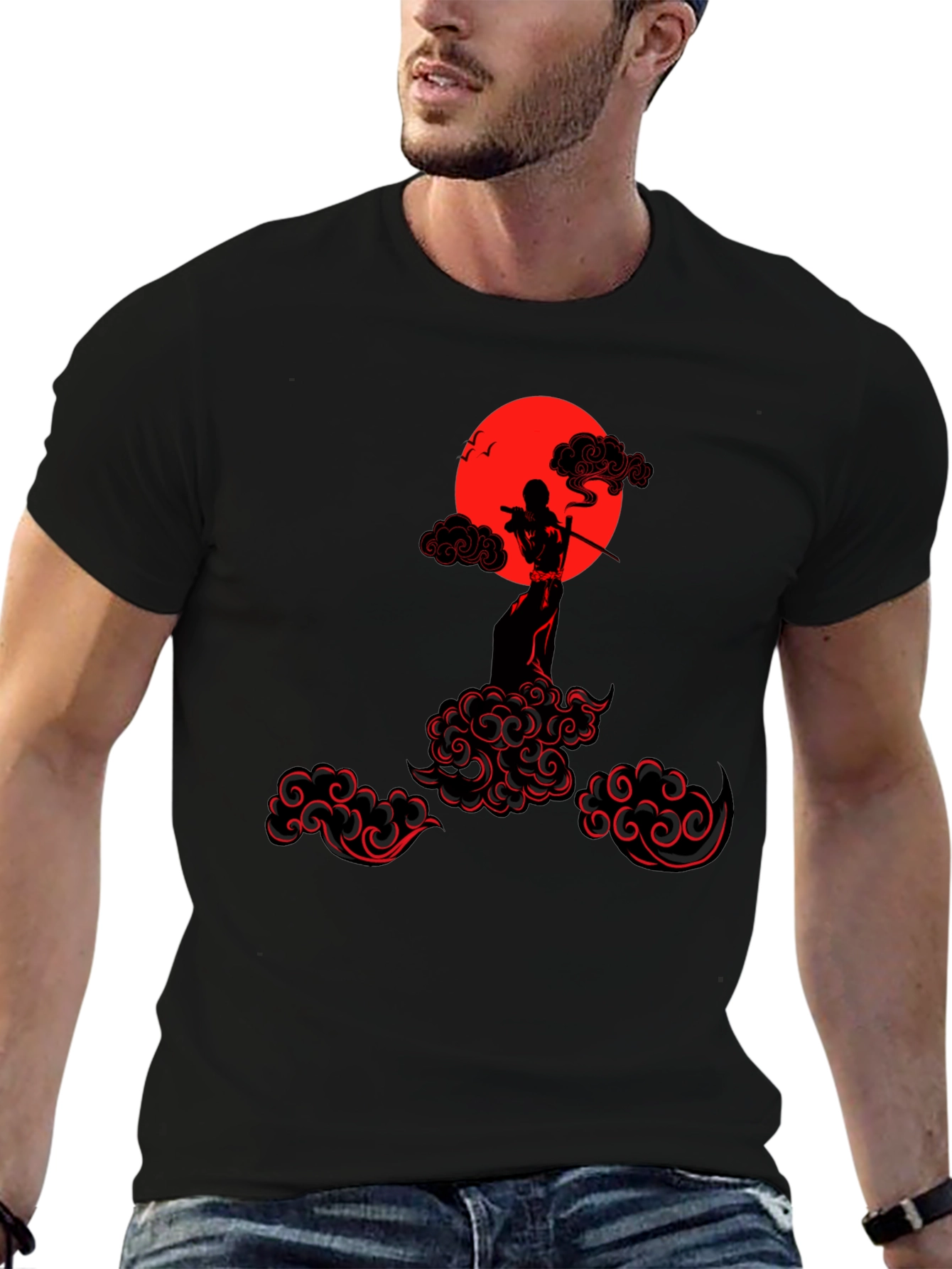 Samurai Silhouette Graphic Tee