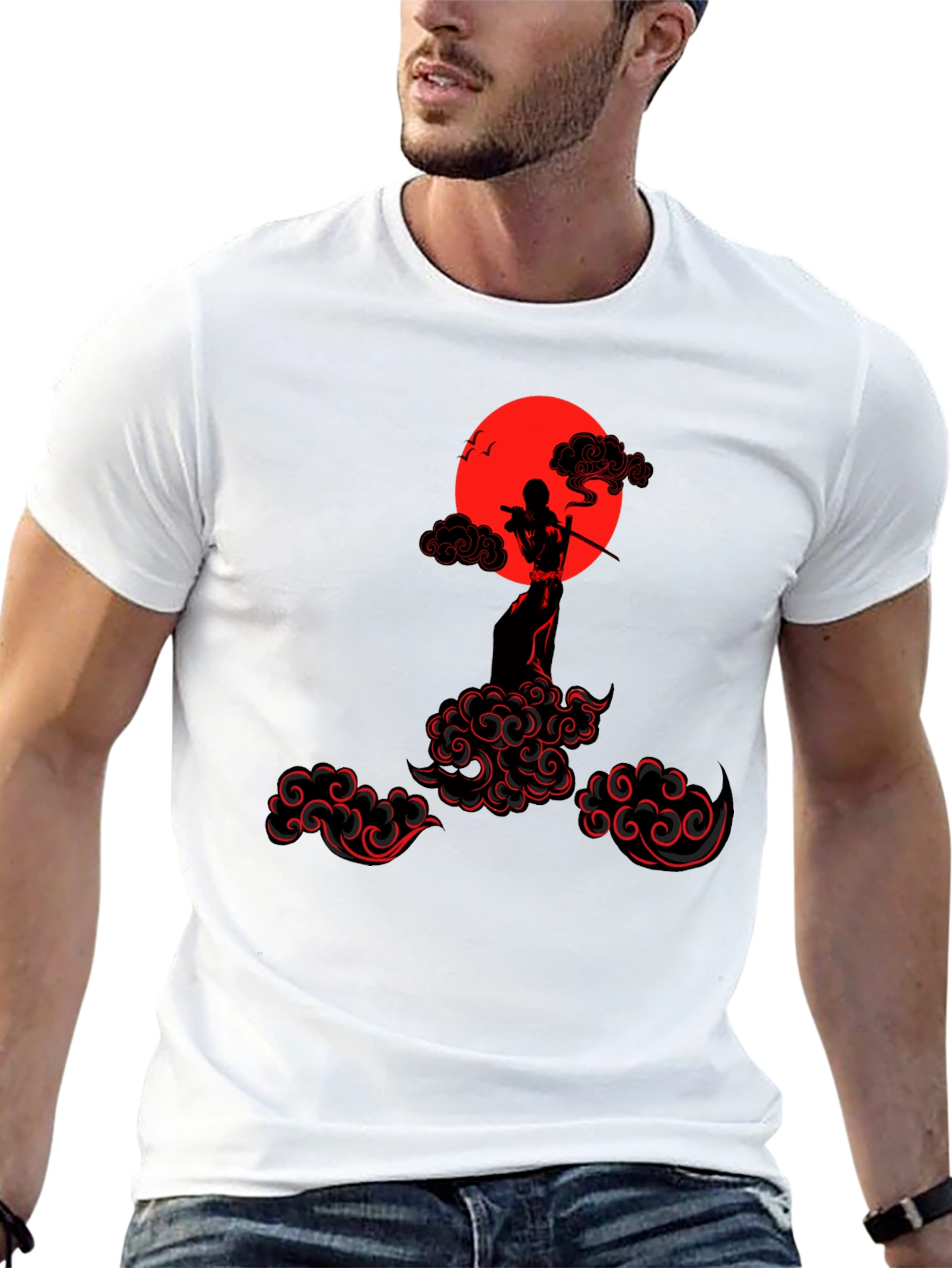 Samurai Silhouette Graphic Tee