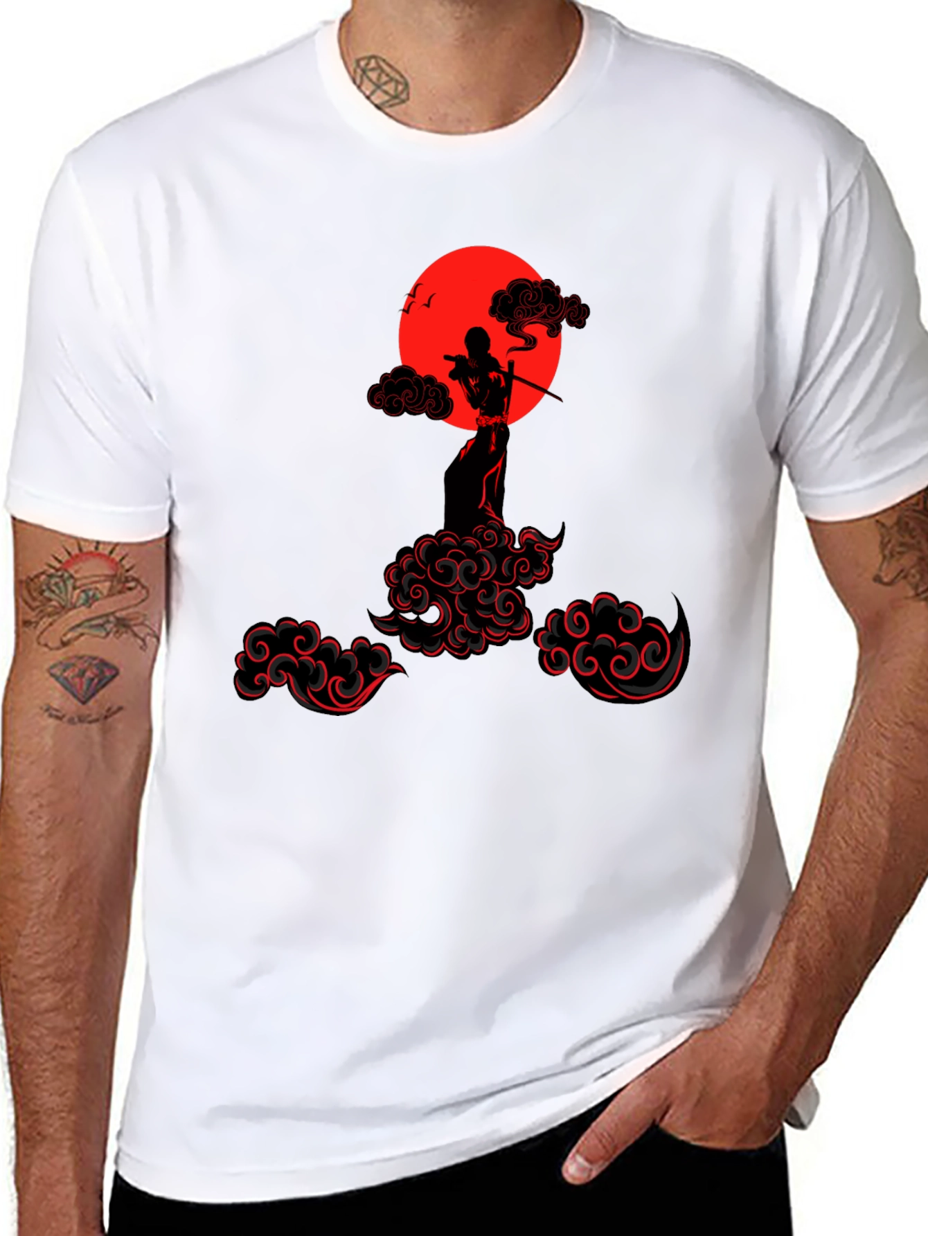 Samurai Silhouette Graphic Tee