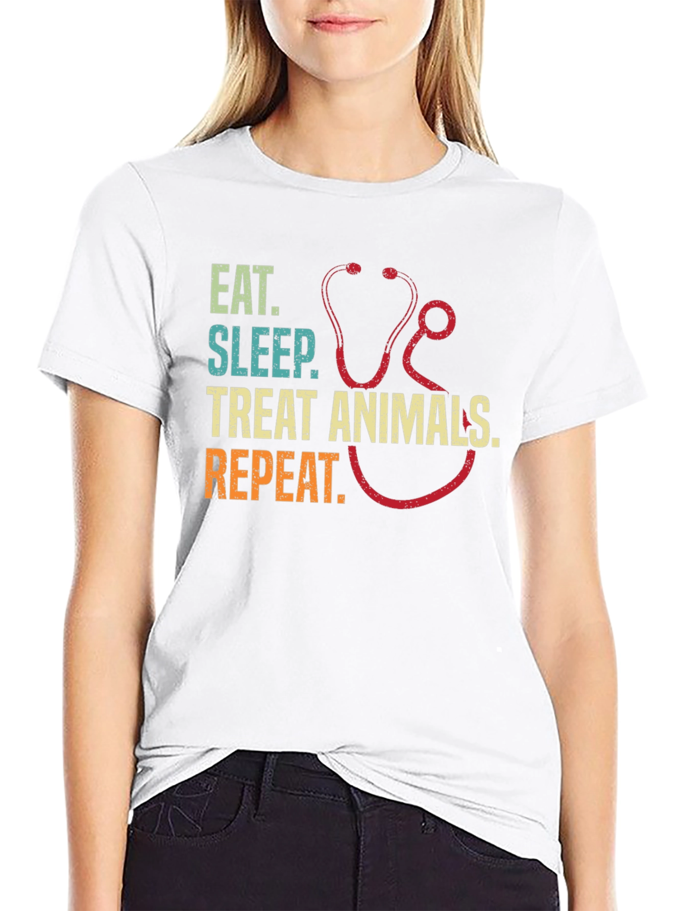Eat Sleep Treat Animals Repeat T-Shirt