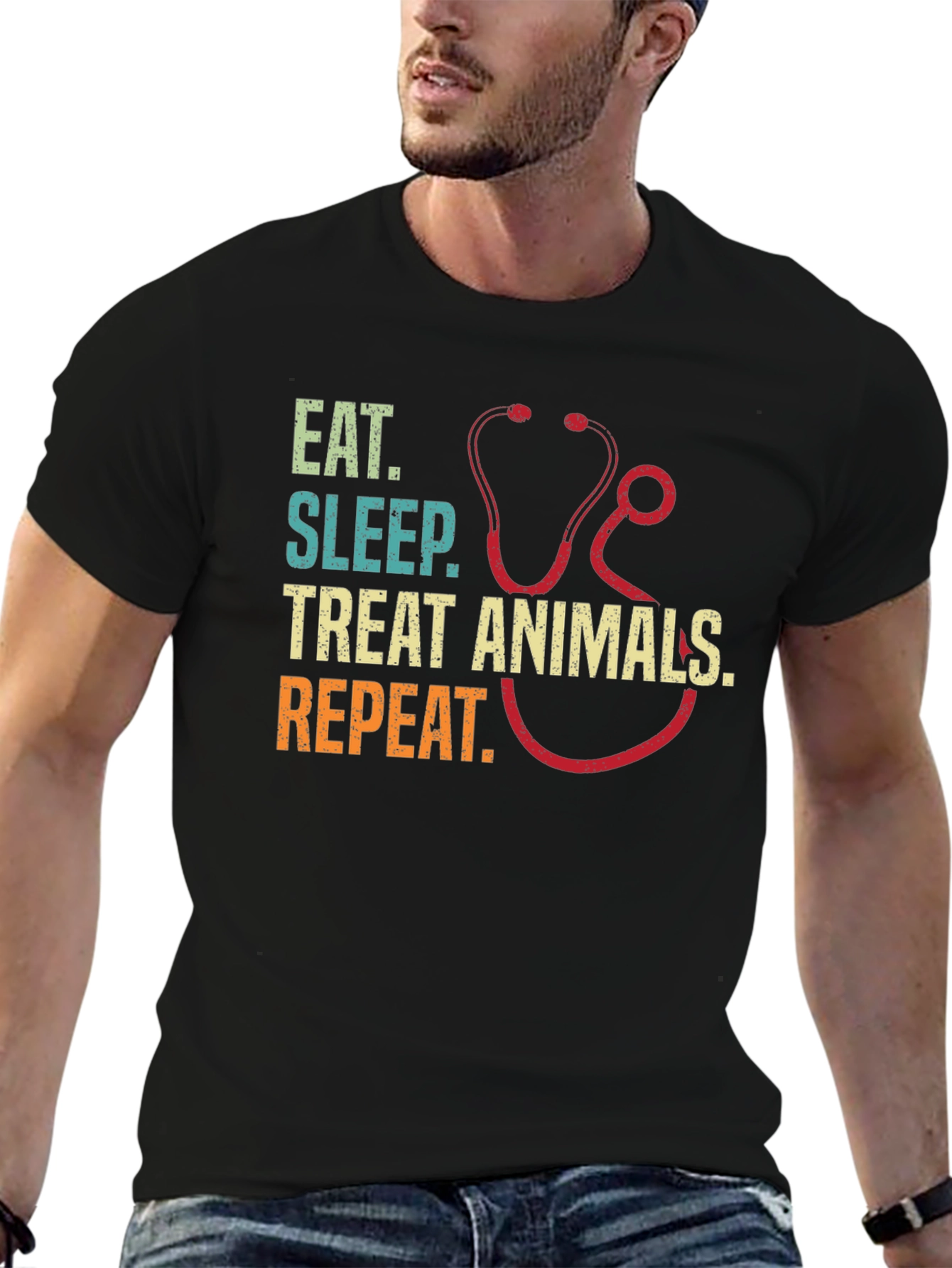 Eat Sleep Treat Animals Repeat T-Shirt