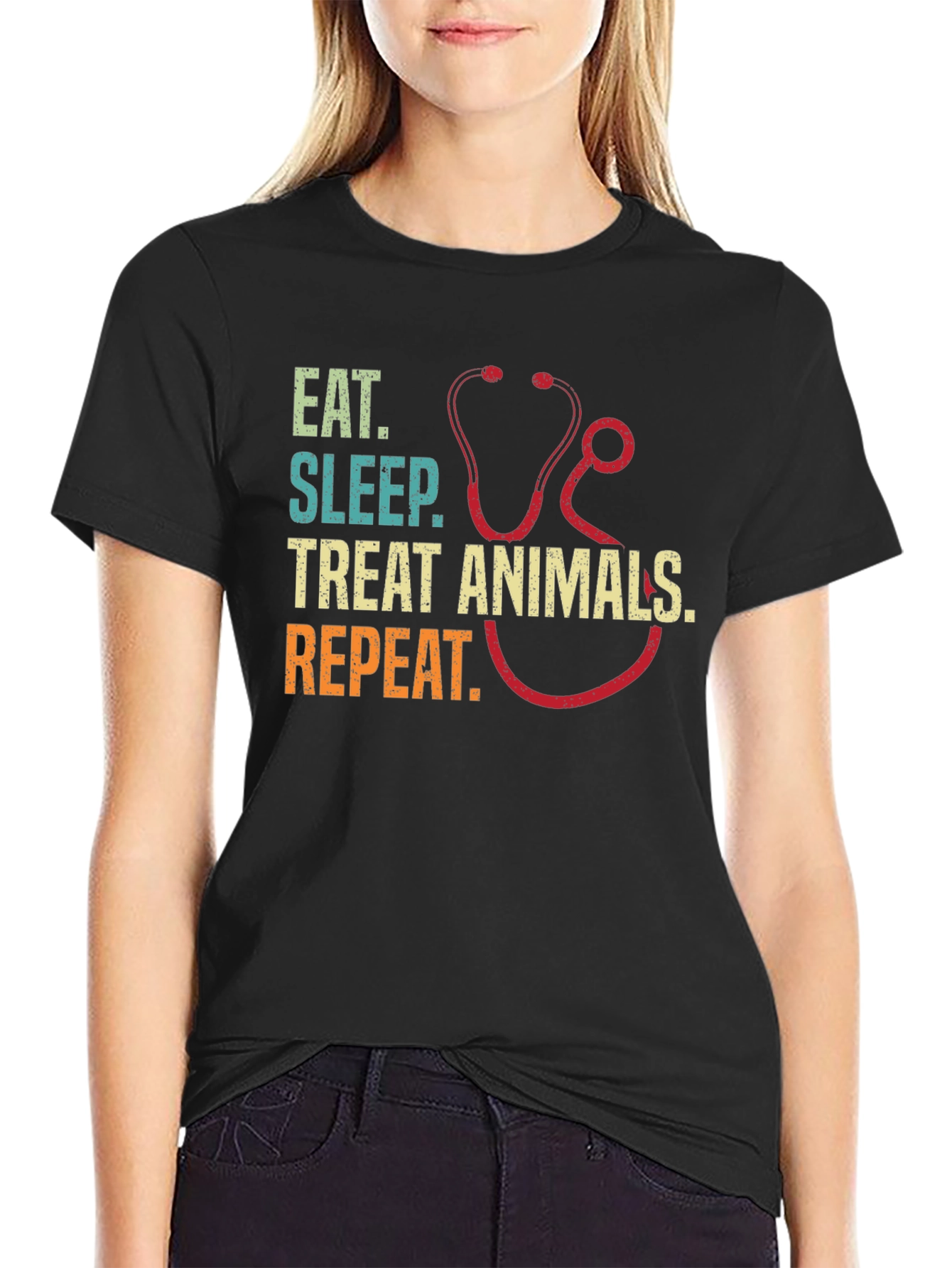 Eat Sleep Treat Animals Repeat T-Shirt