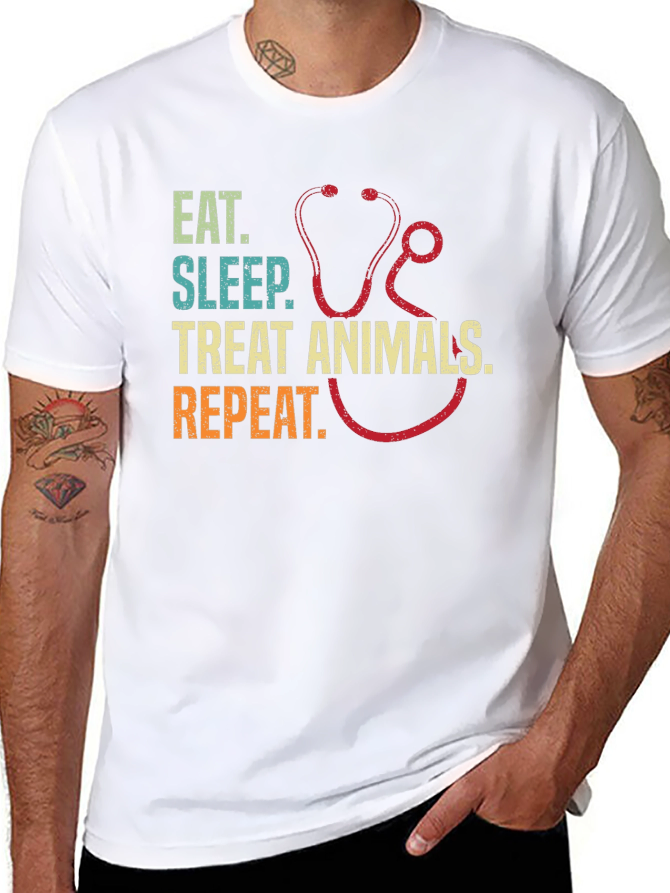 Eat Sleep Treat Animals Repeat T-Shirt