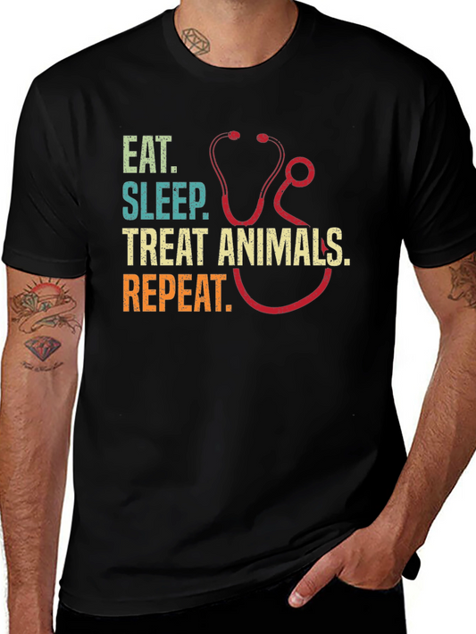 Eat Sleep Treat Animals Repeat T-Shirt