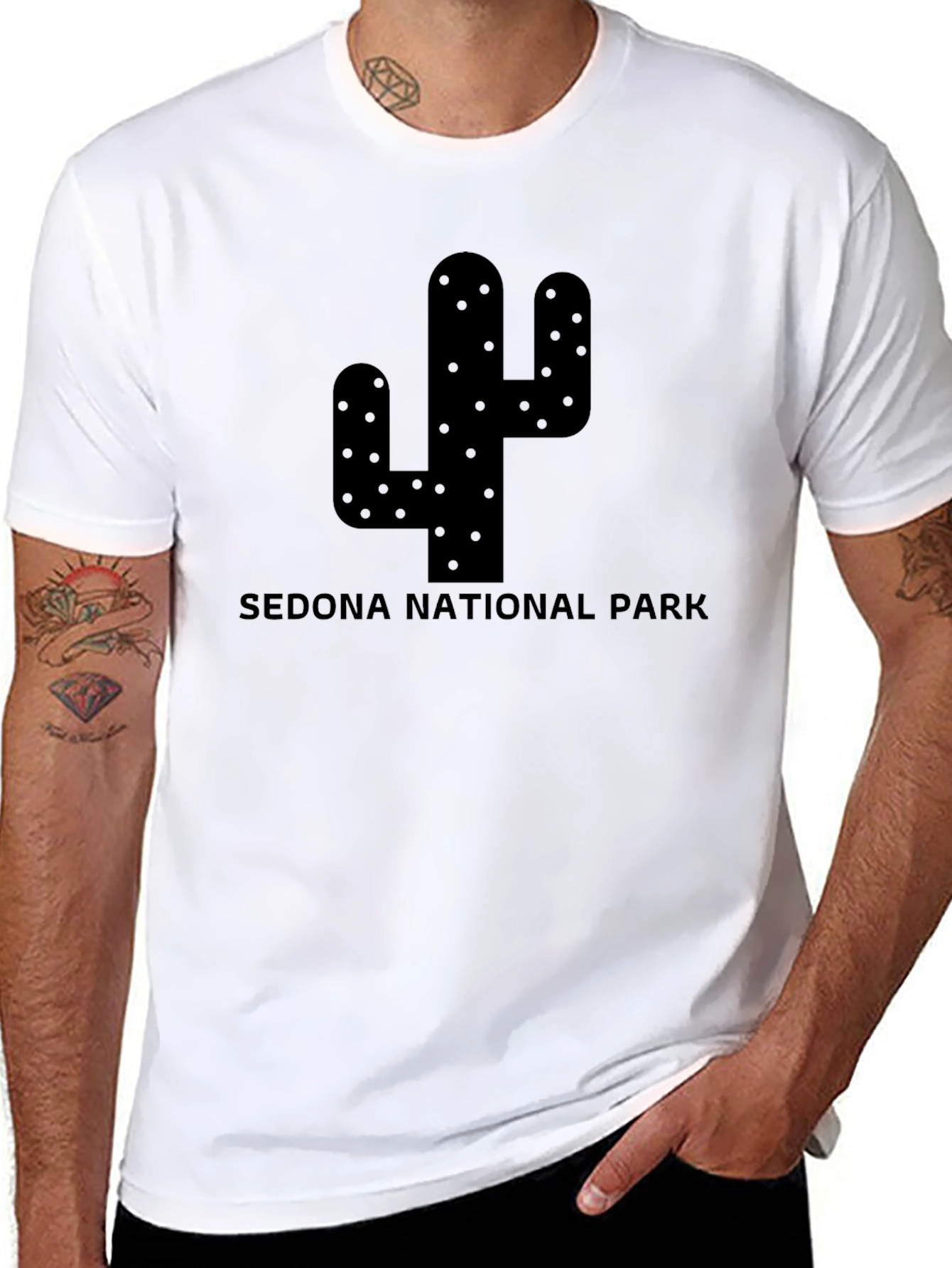 Sedona National Park Cactus Graphic T-Shirt