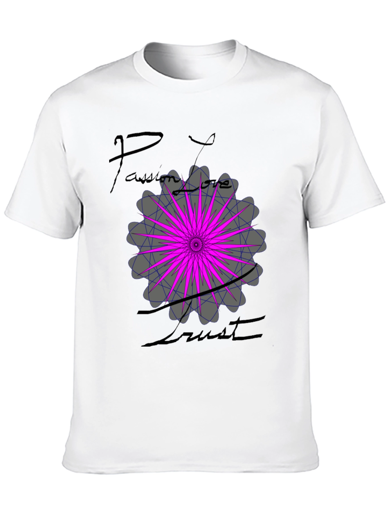Passion Love Trust Graphic Tee - Black