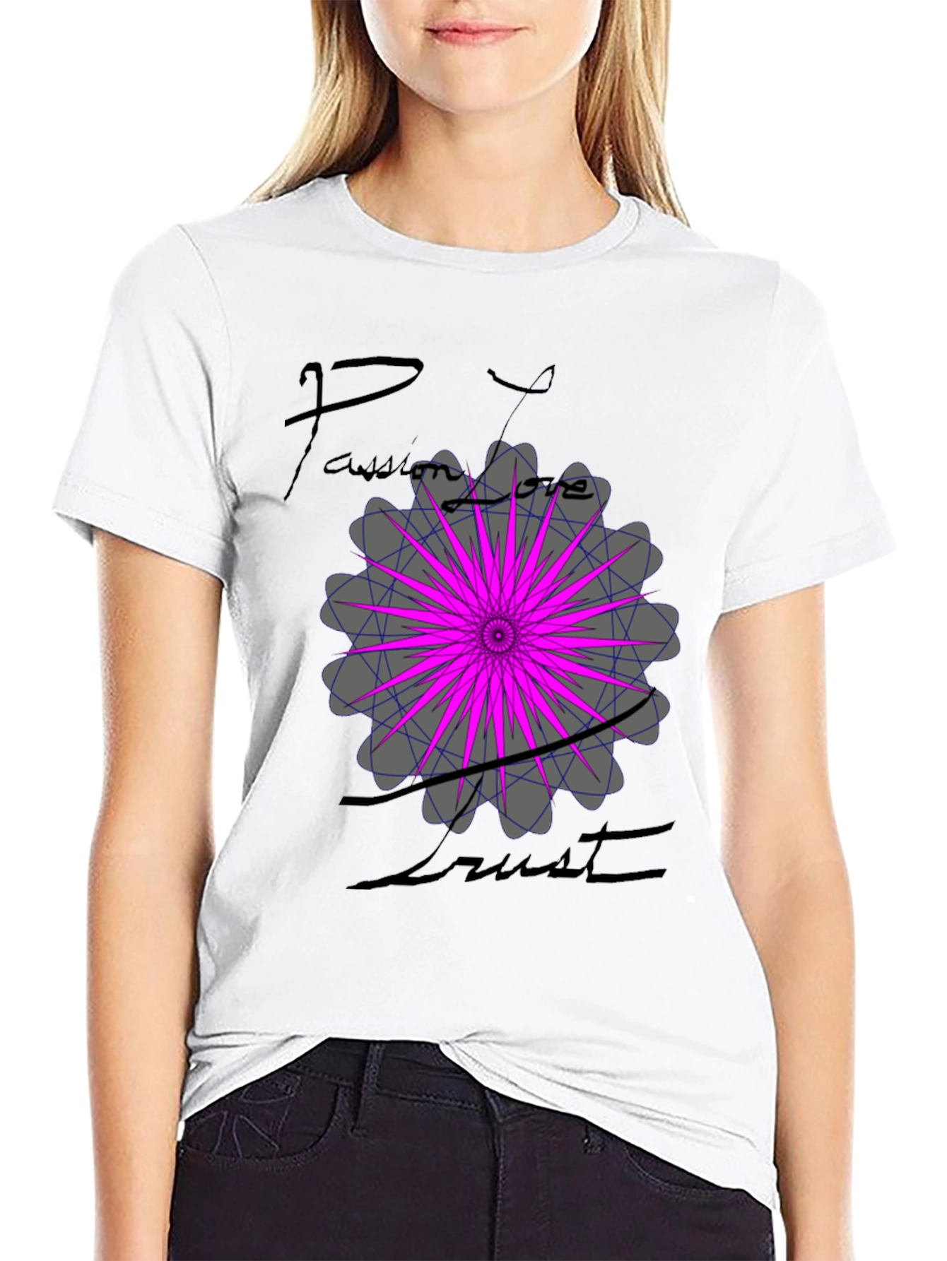 Passion Love Trust Graphic Tee - Black